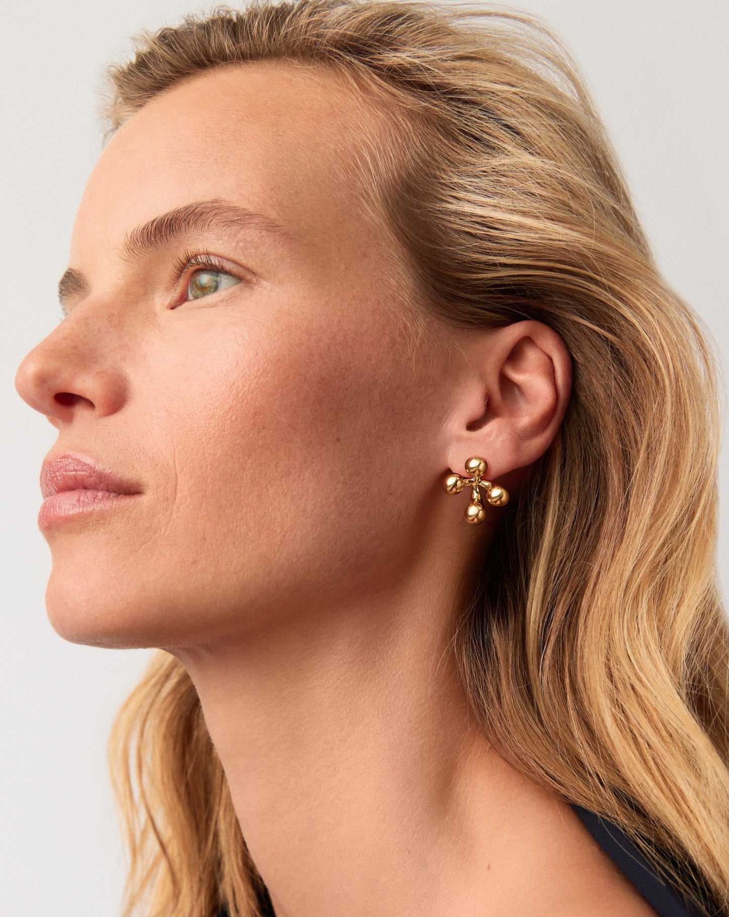 Atom Oversized Stud Earrings | 18ct Gold Plated