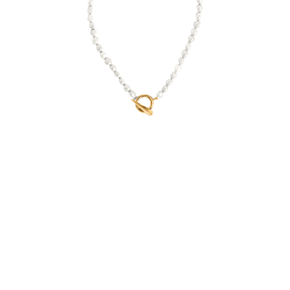 Baroque Pearl Claw T-Bar Necklace | 18ct Gold Vermeil/Pearl