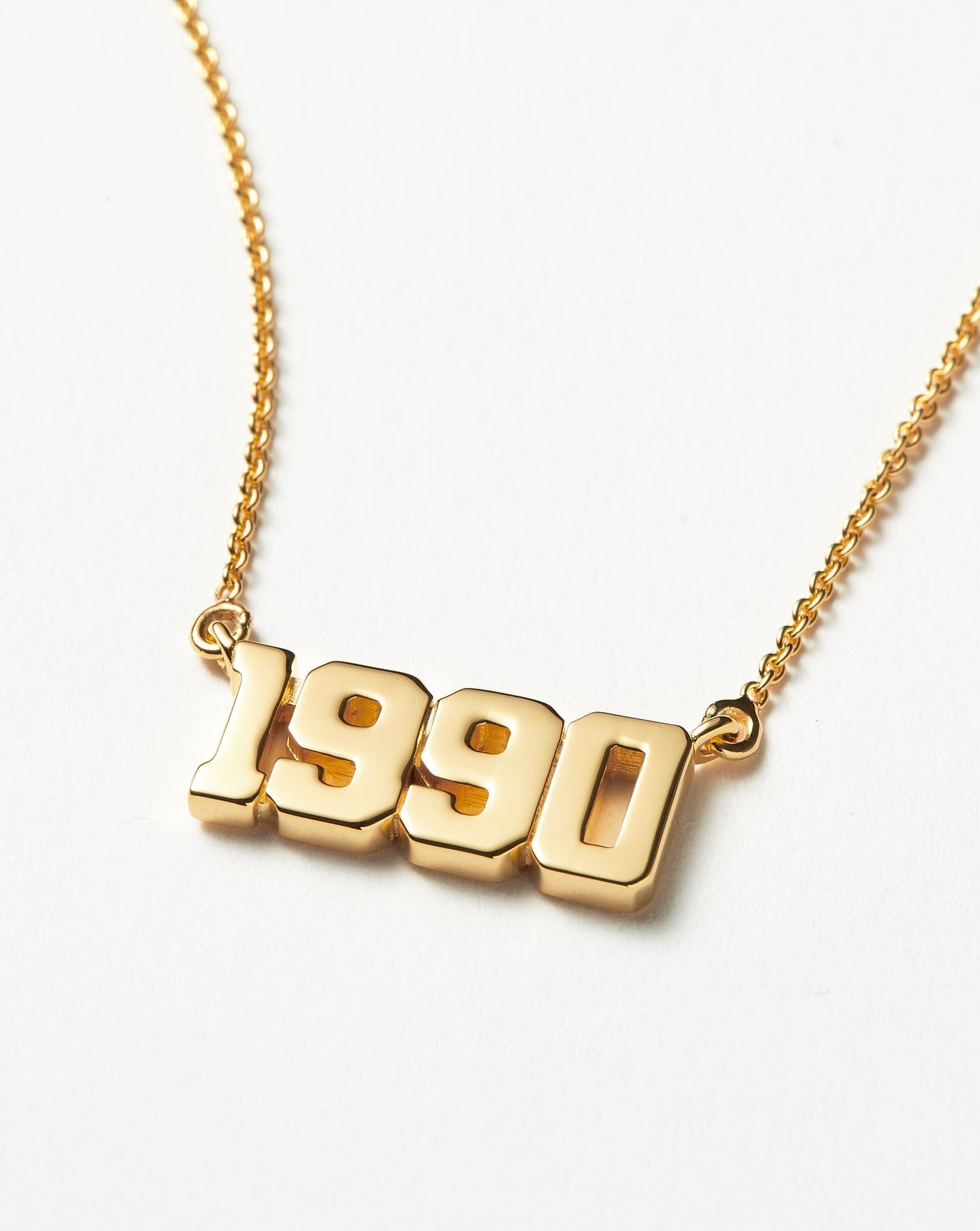 Birth Year Necklace - Year 1990 | 18ct Gold Vermeil