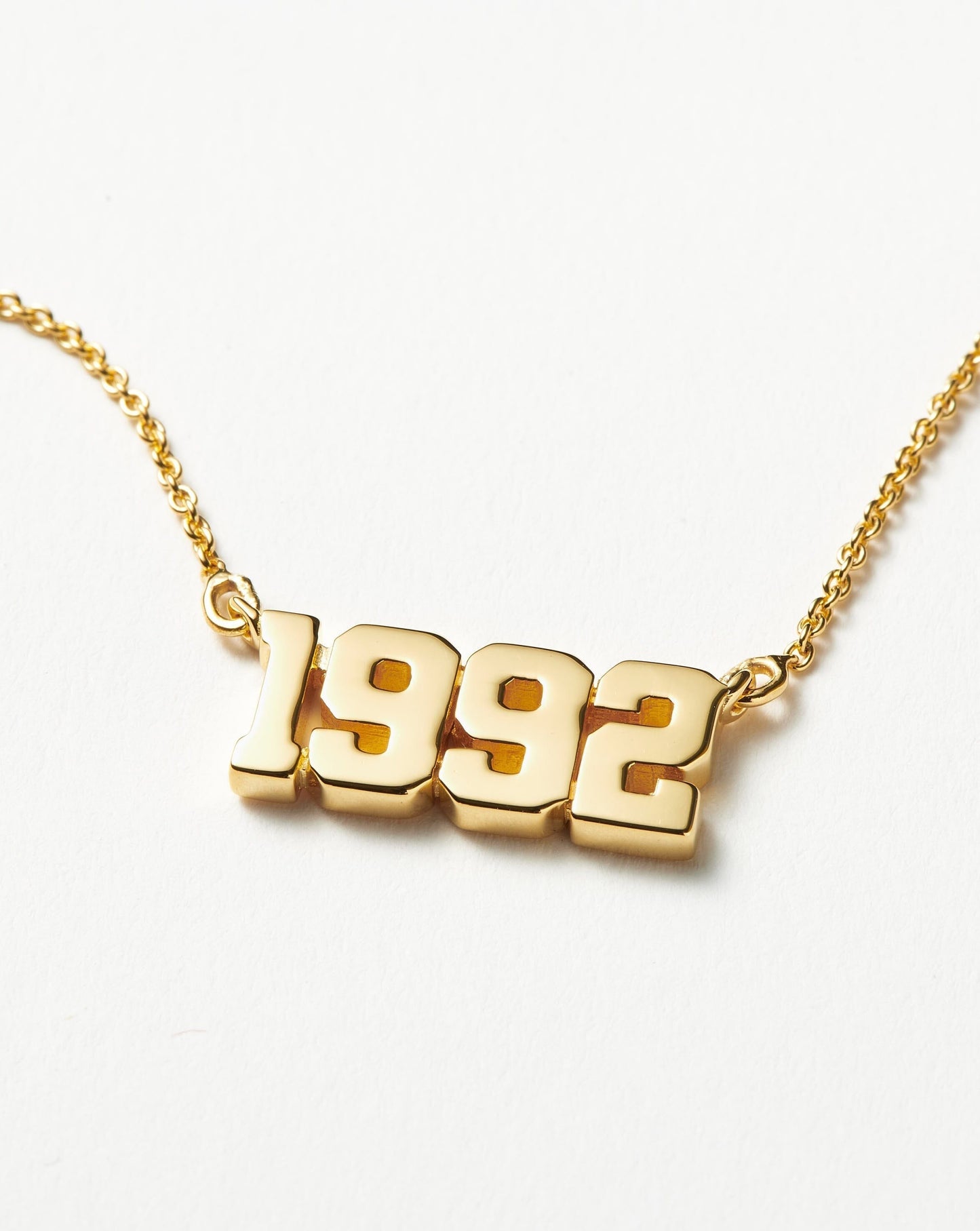 Birth Year Necklace - Year 1992 | 18ct Gold Vermeil