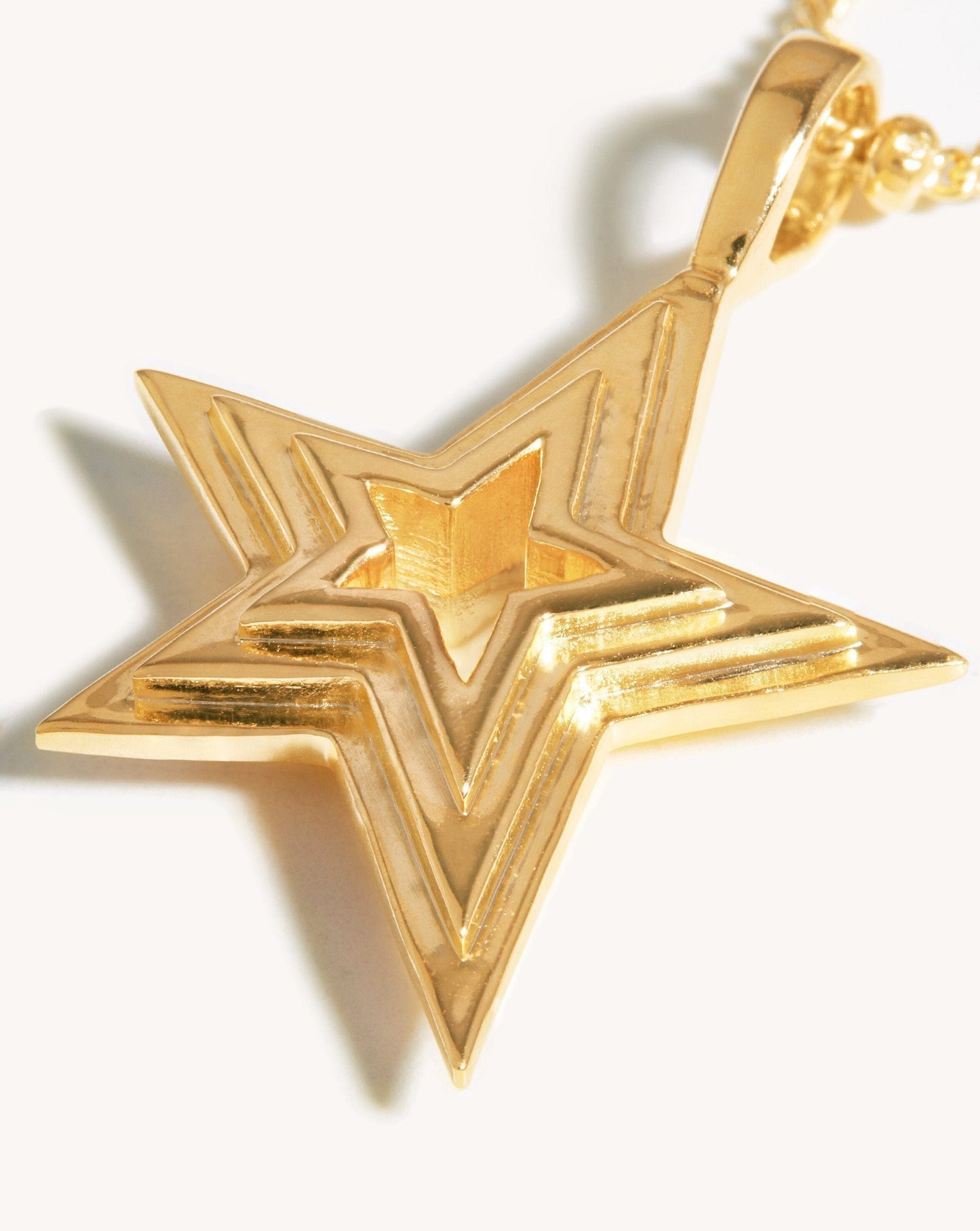 Celestial Star Ridge Pendant Necklace | 18ct Gold Vermeil