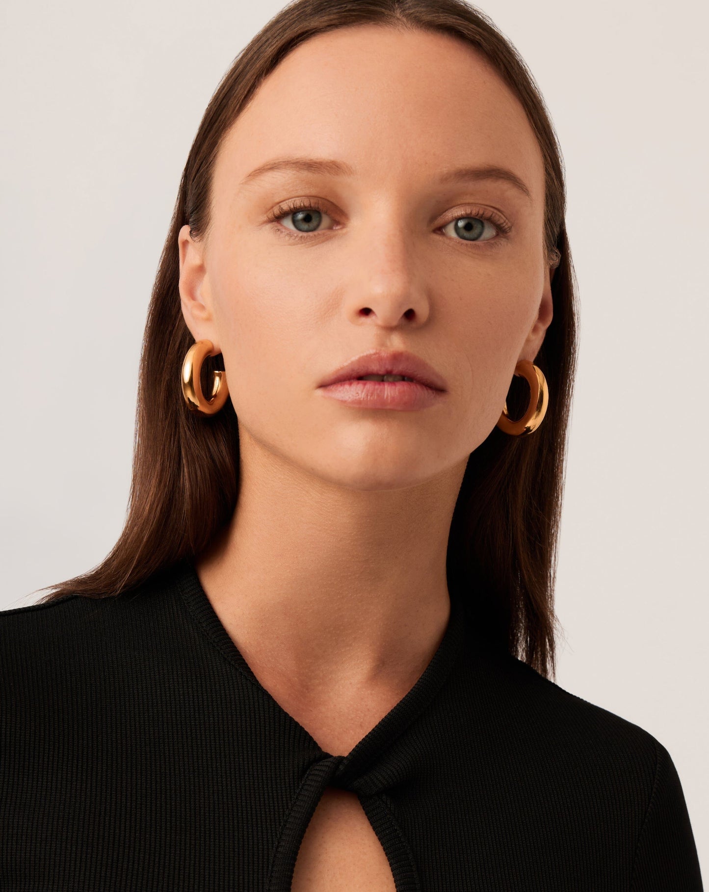 Chubby Large Hoop Earrings | 18ct Gold Plated