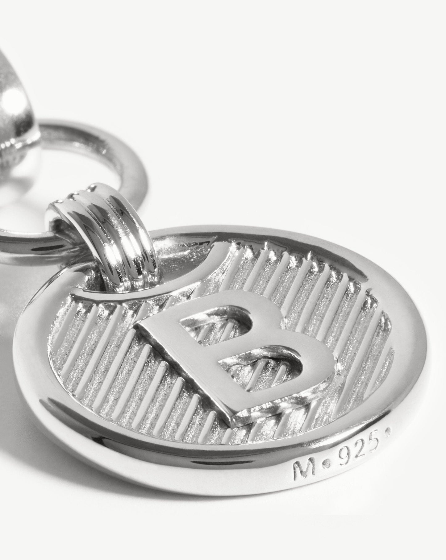 Clip-On Initial Pendant - Initial B | Silver Plated