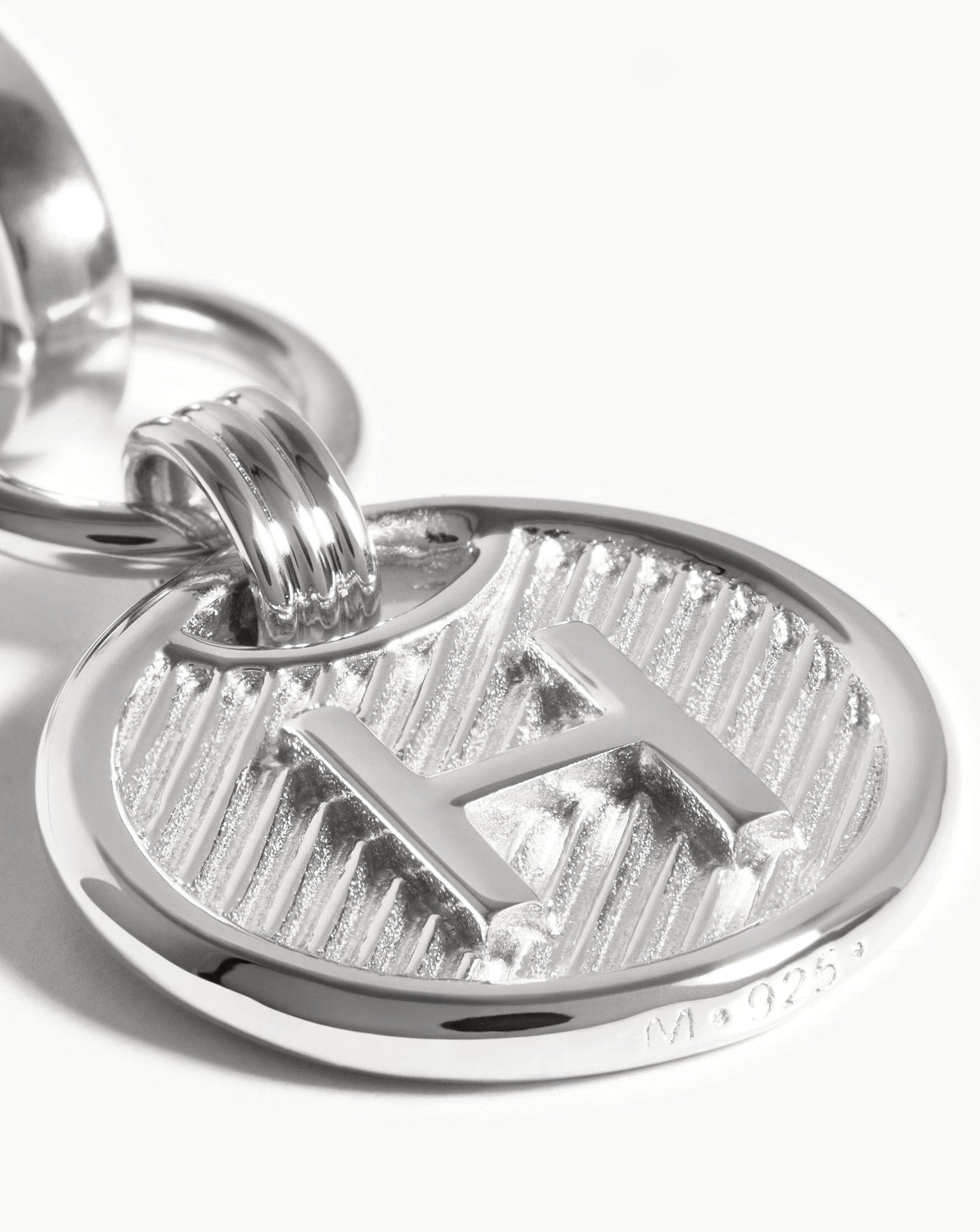 Clip-On Initial Pendant - Initial H | Silver Plated