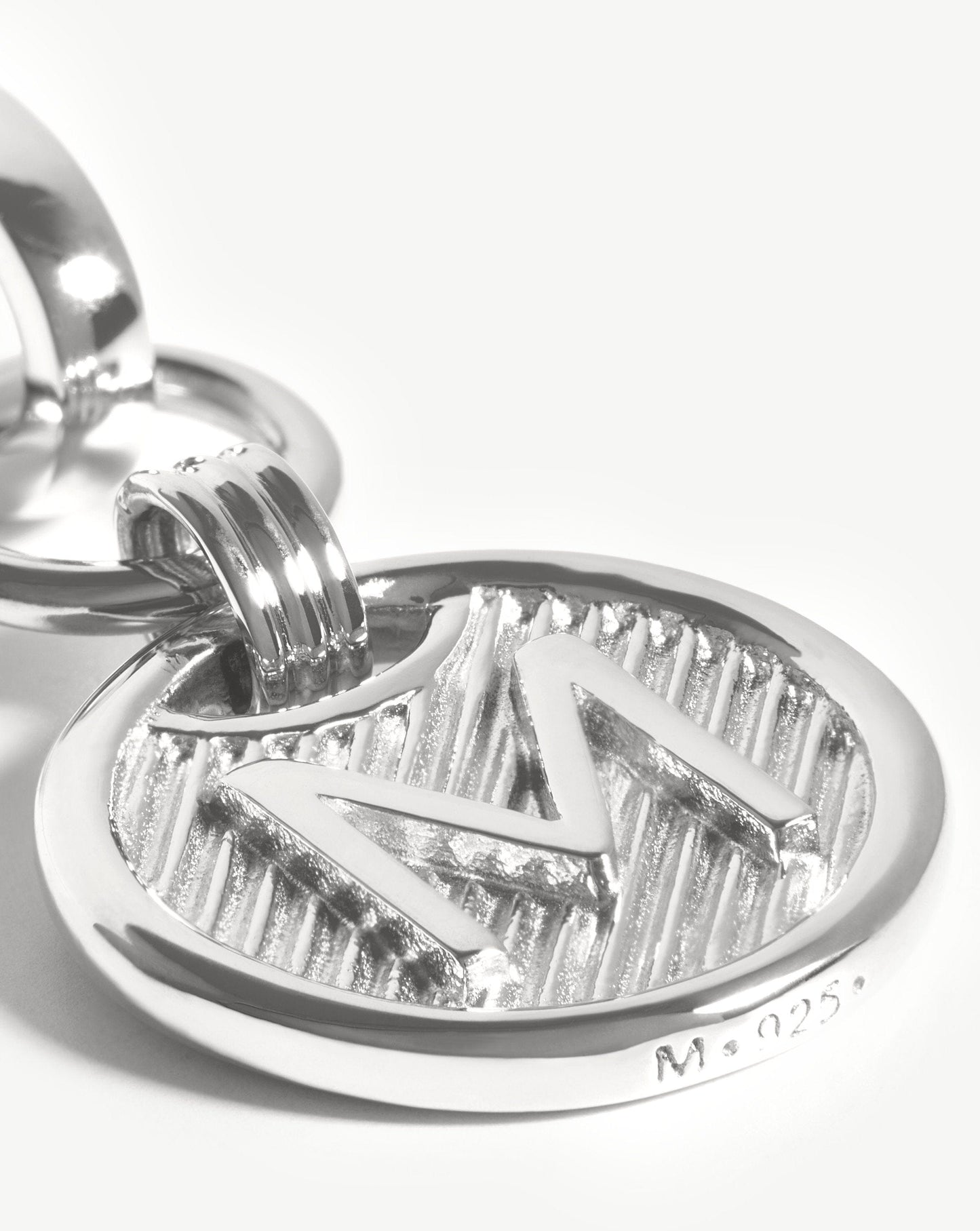 Clip-On Initial Pendant - Initial M | Silver Plated