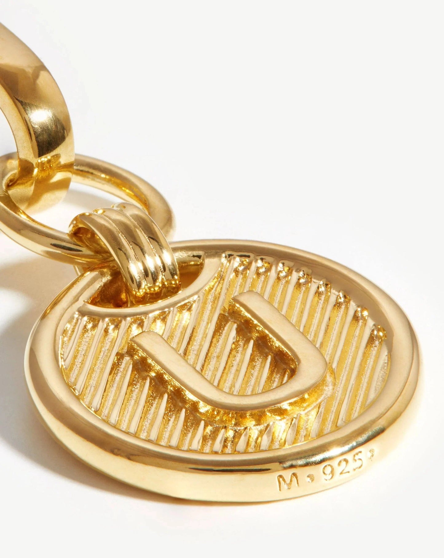 Clip-On Initial Pendant - Initial U