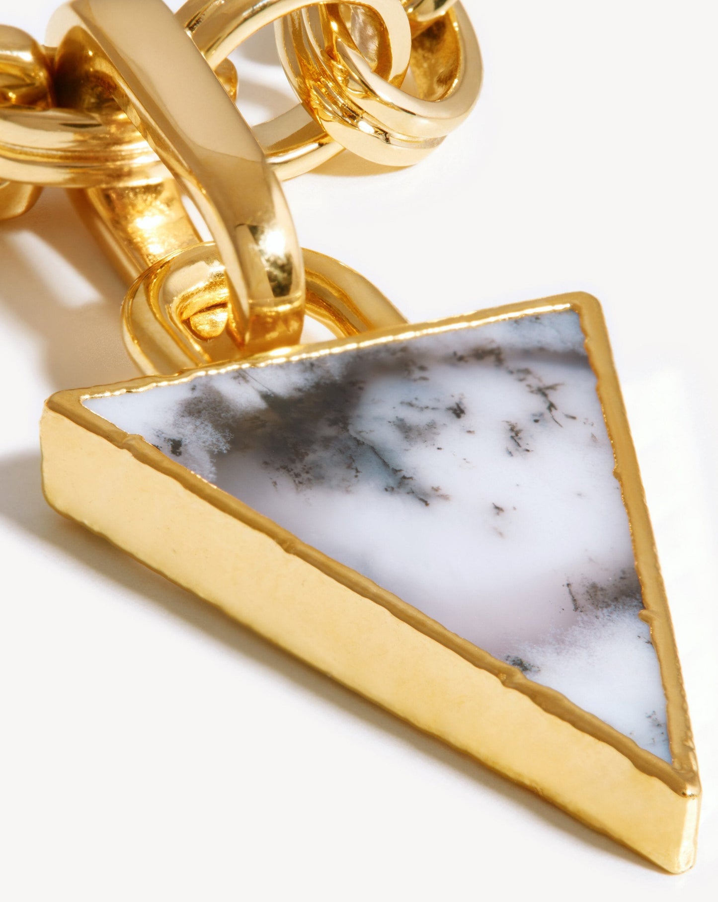 Deconstructed Axiom Triangle Chain Necklace | 18ct Gold Plated/Dendritic