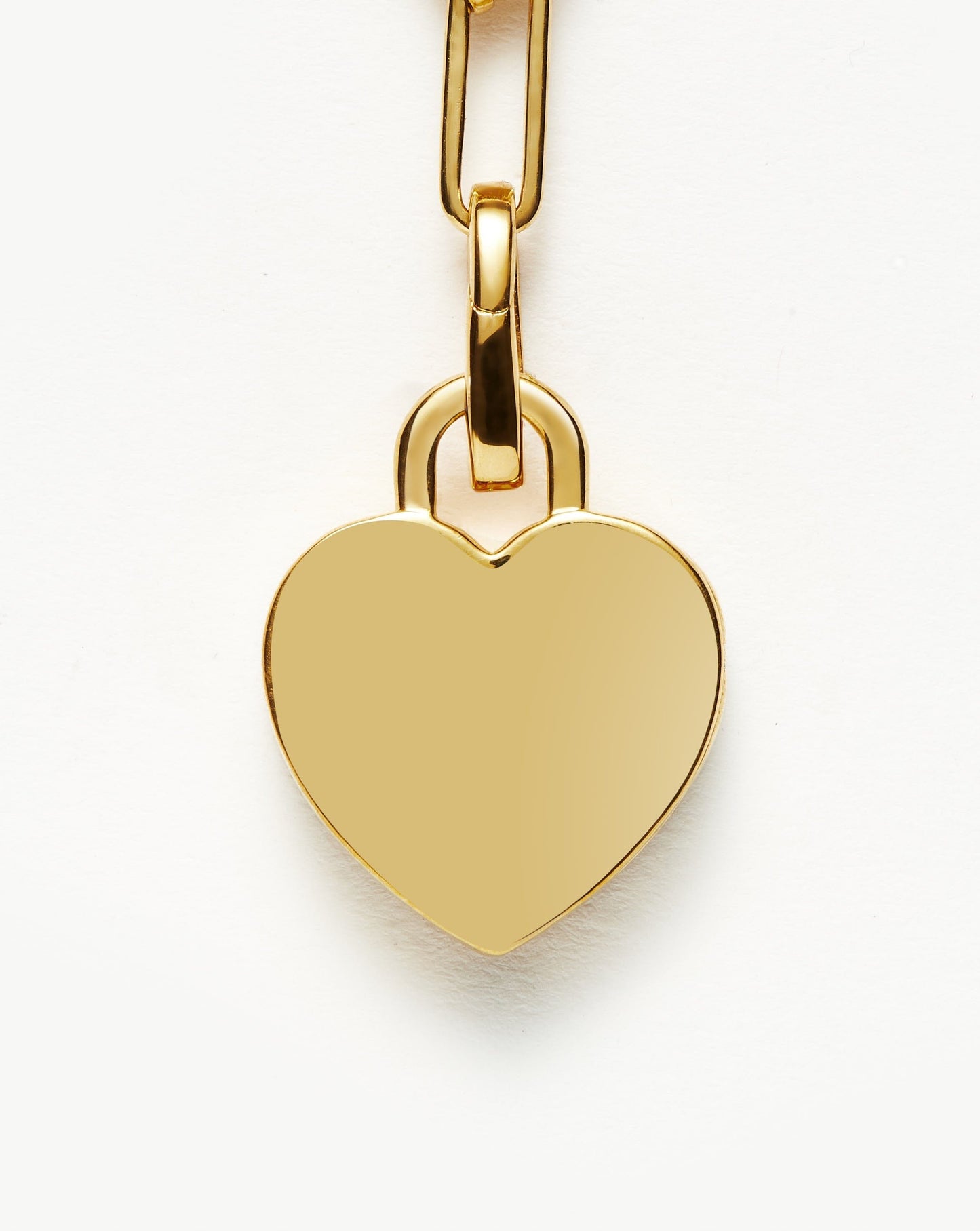 Engravable Heart Locket Aegis Chain Necklace | 18ct Gold Plated