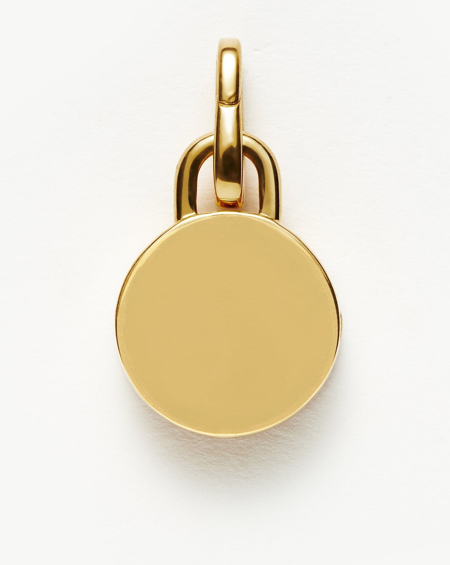 Round Ridge Locket Clip-On Pendant | 18ct Gold Plated/Black Onyx