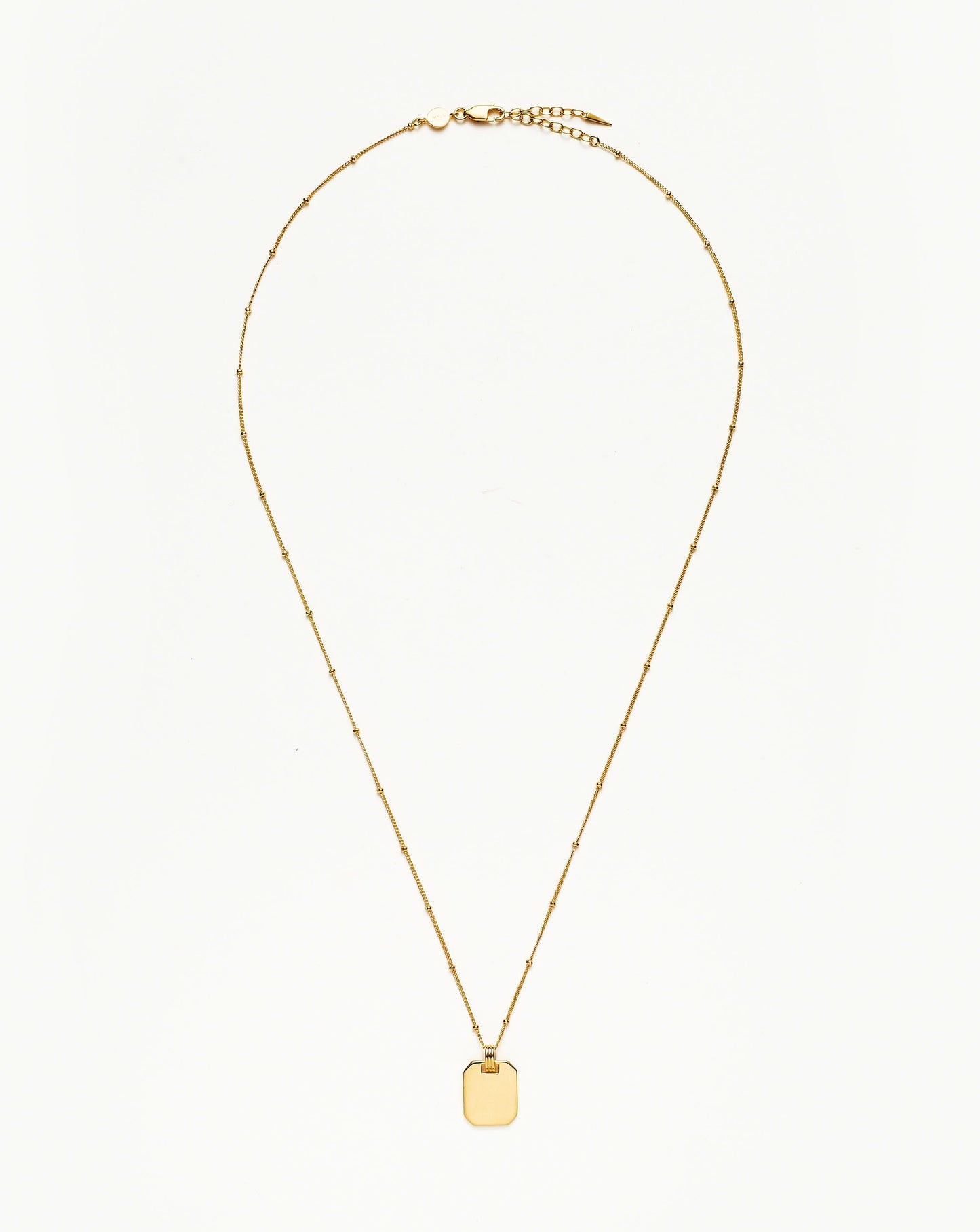 Engravable Tag Pendant Necklace