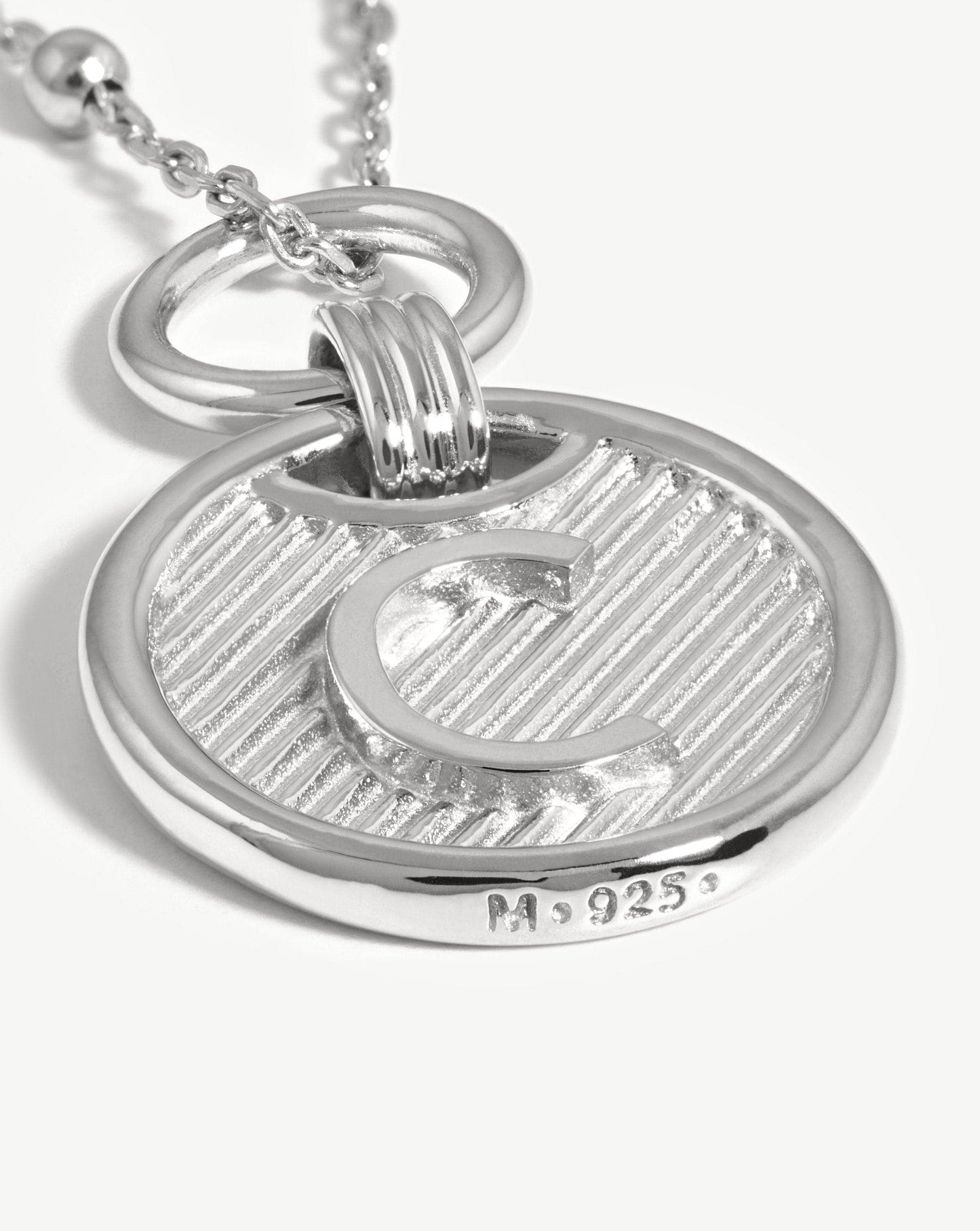 Initial Pendant Necklace - Initial B | Sterling Silver