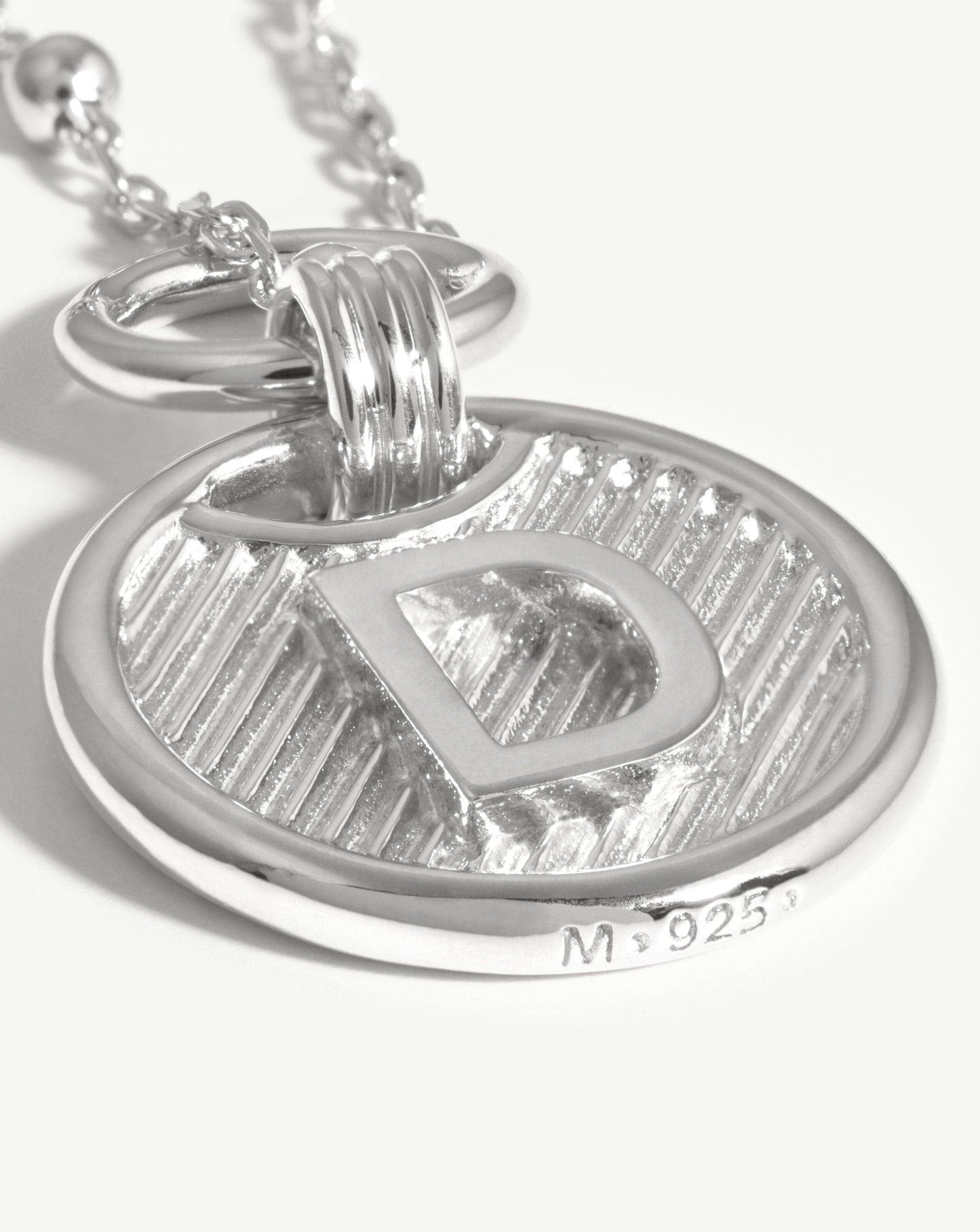 Initial Pendant Necklace - Initial D | Sterling Silver