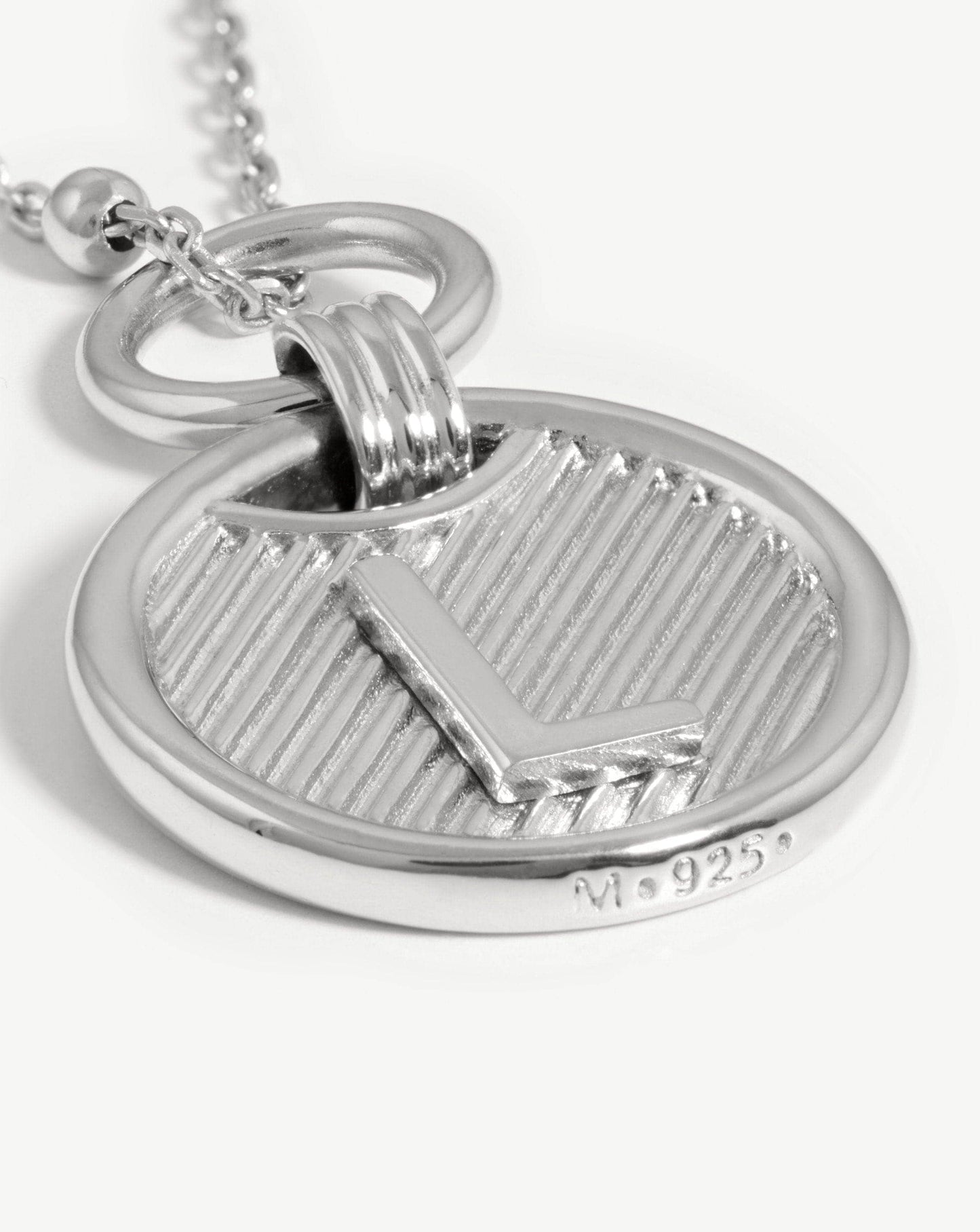 Initial Pendant Necklace - Initial L | Sterling Silver