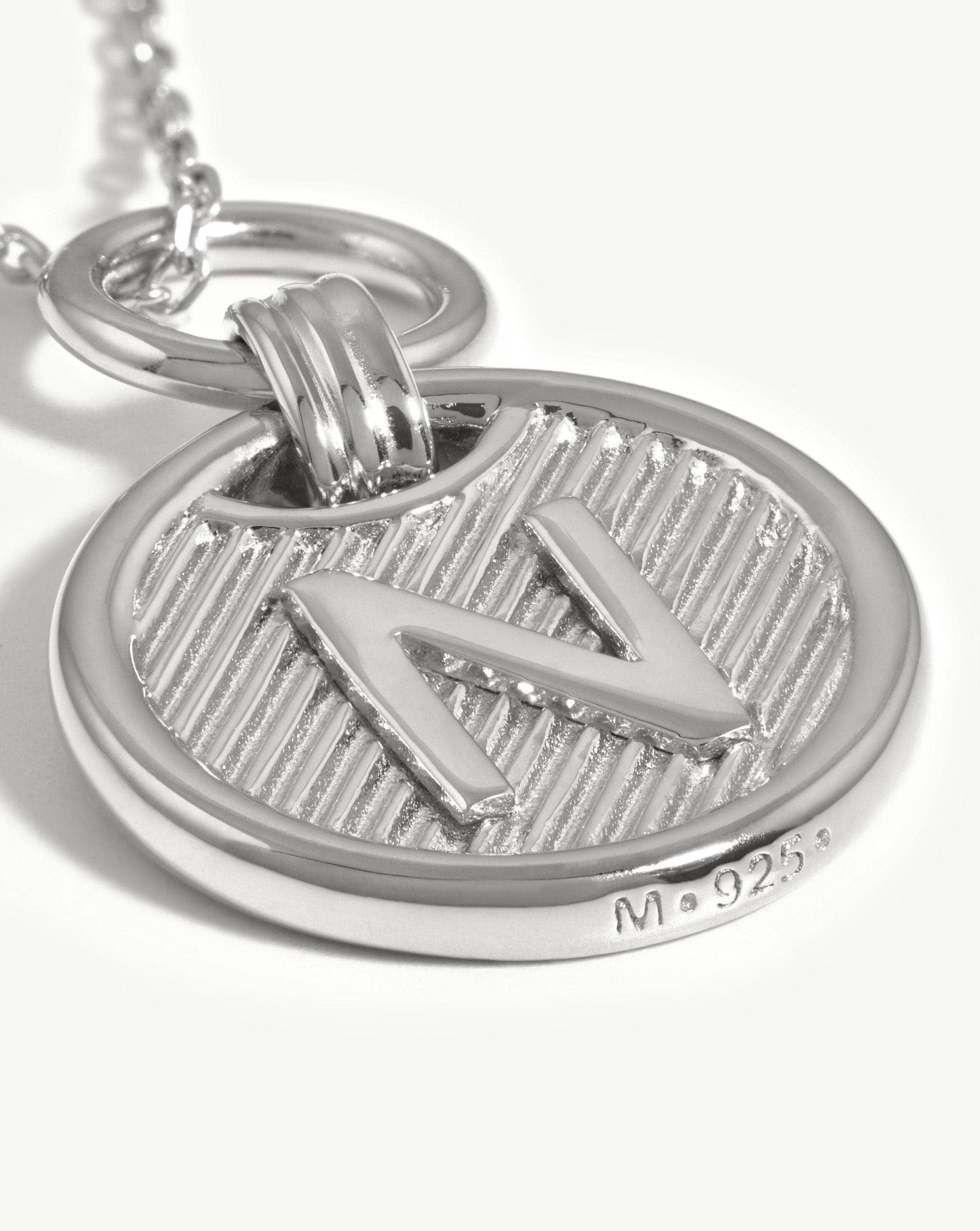 Initial Pendant Necklace - Initial N | Sterling Silver