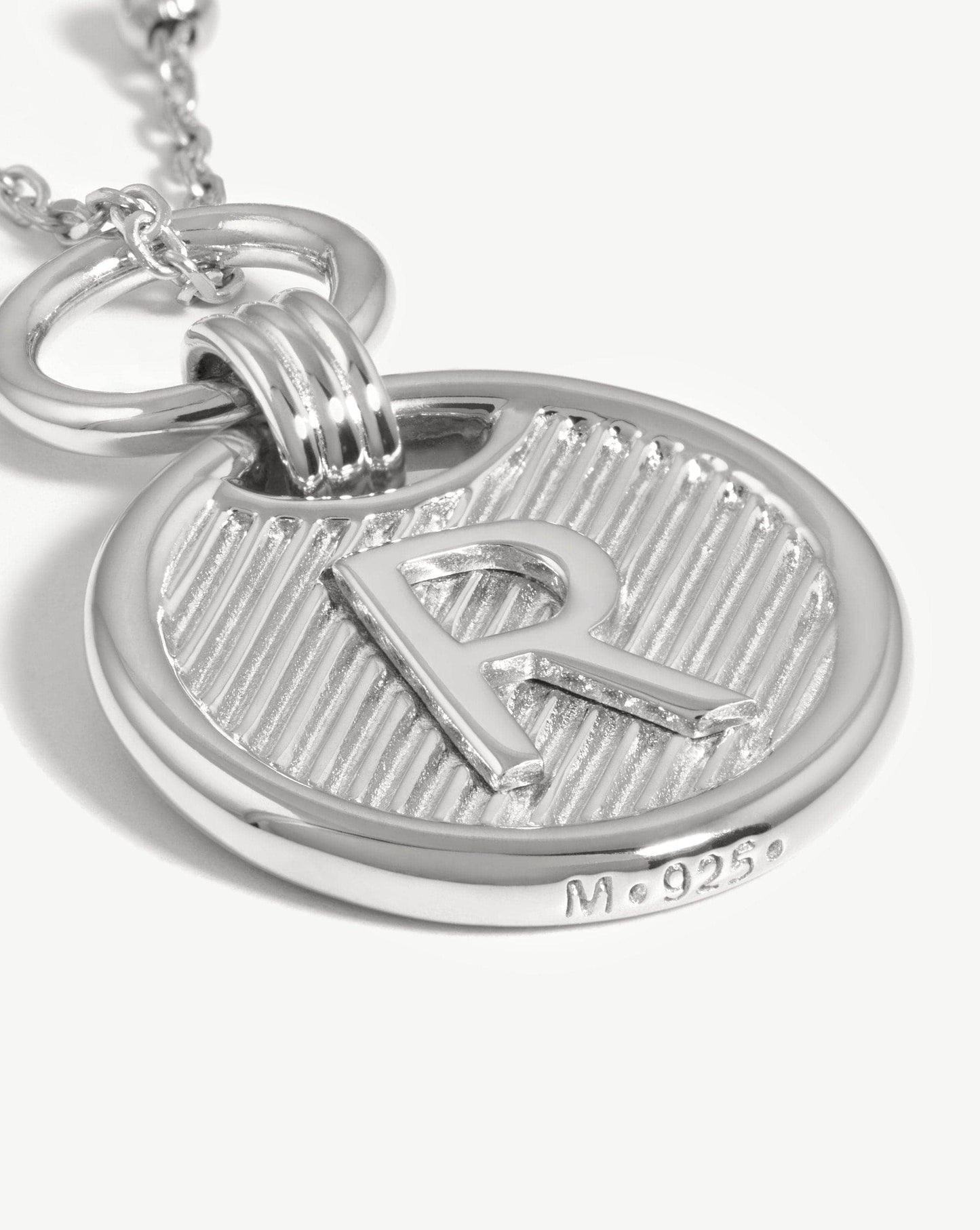 Initial Pendant Necklace - Initial R | Sterling Silver