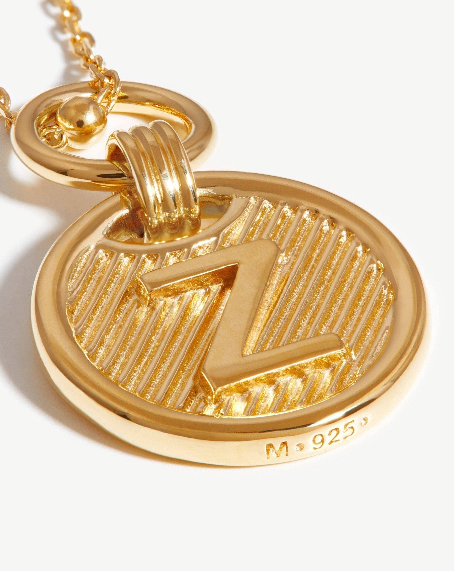 Initial Pendant Necklace - Initial Z | 18ct Gold Vermeil