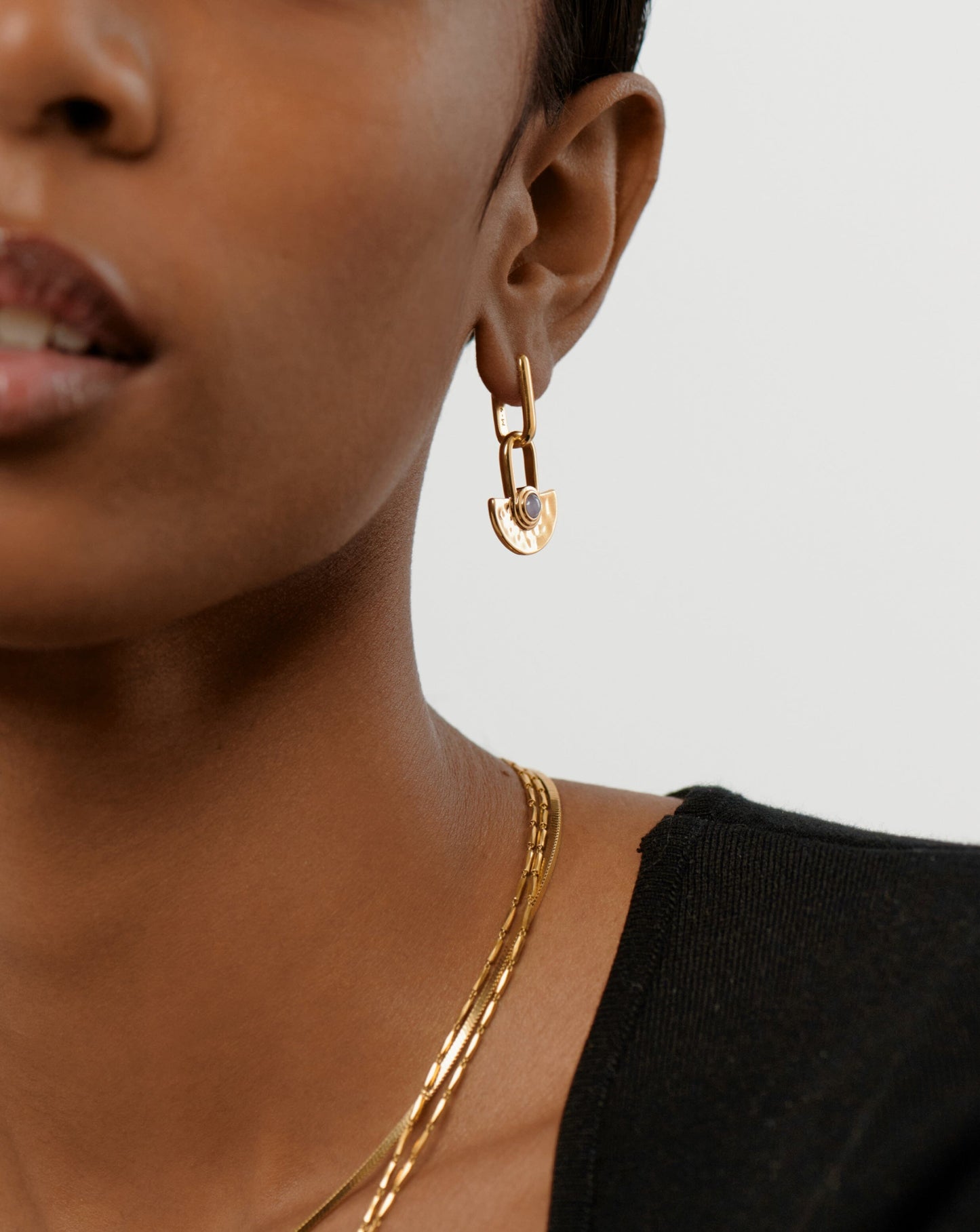 Limited Edition Zenyu Fan Gemstone Drop Earrings