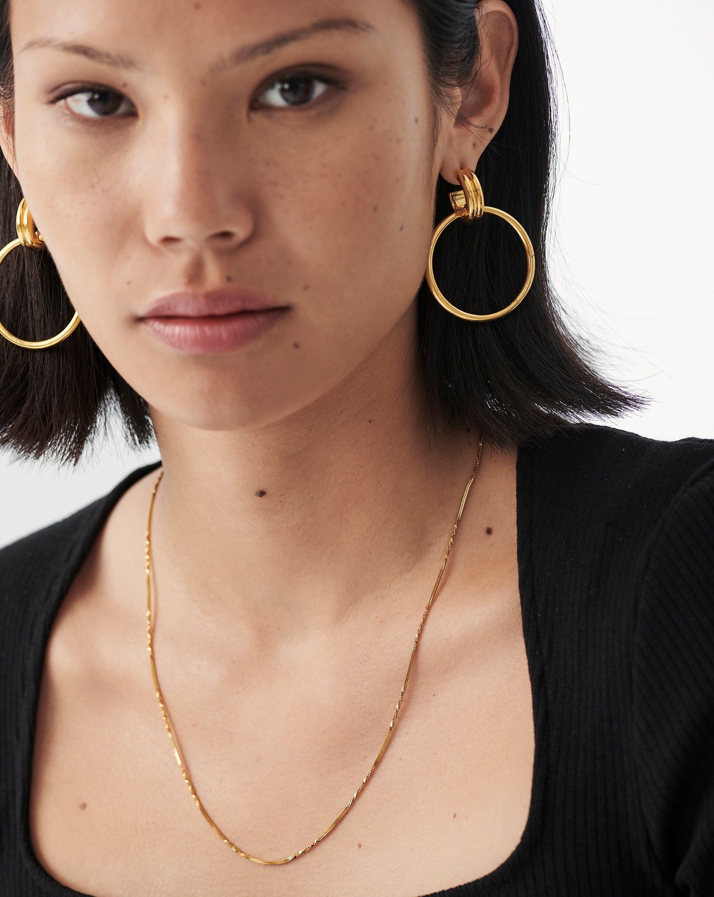 Long Isa Twisted Chain Necklace | 18ct Gold Vermeil