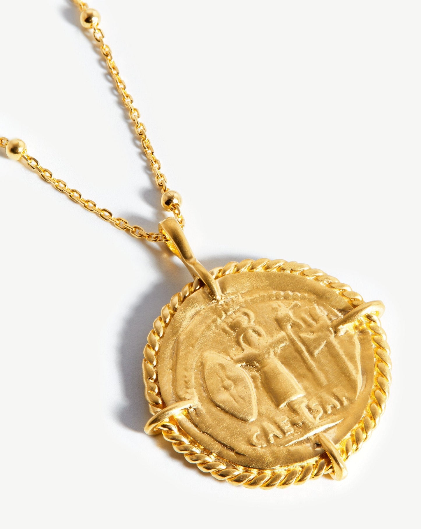 Lucy Williams Rope Medallion Coin Necklace | 18ct Gold Plated