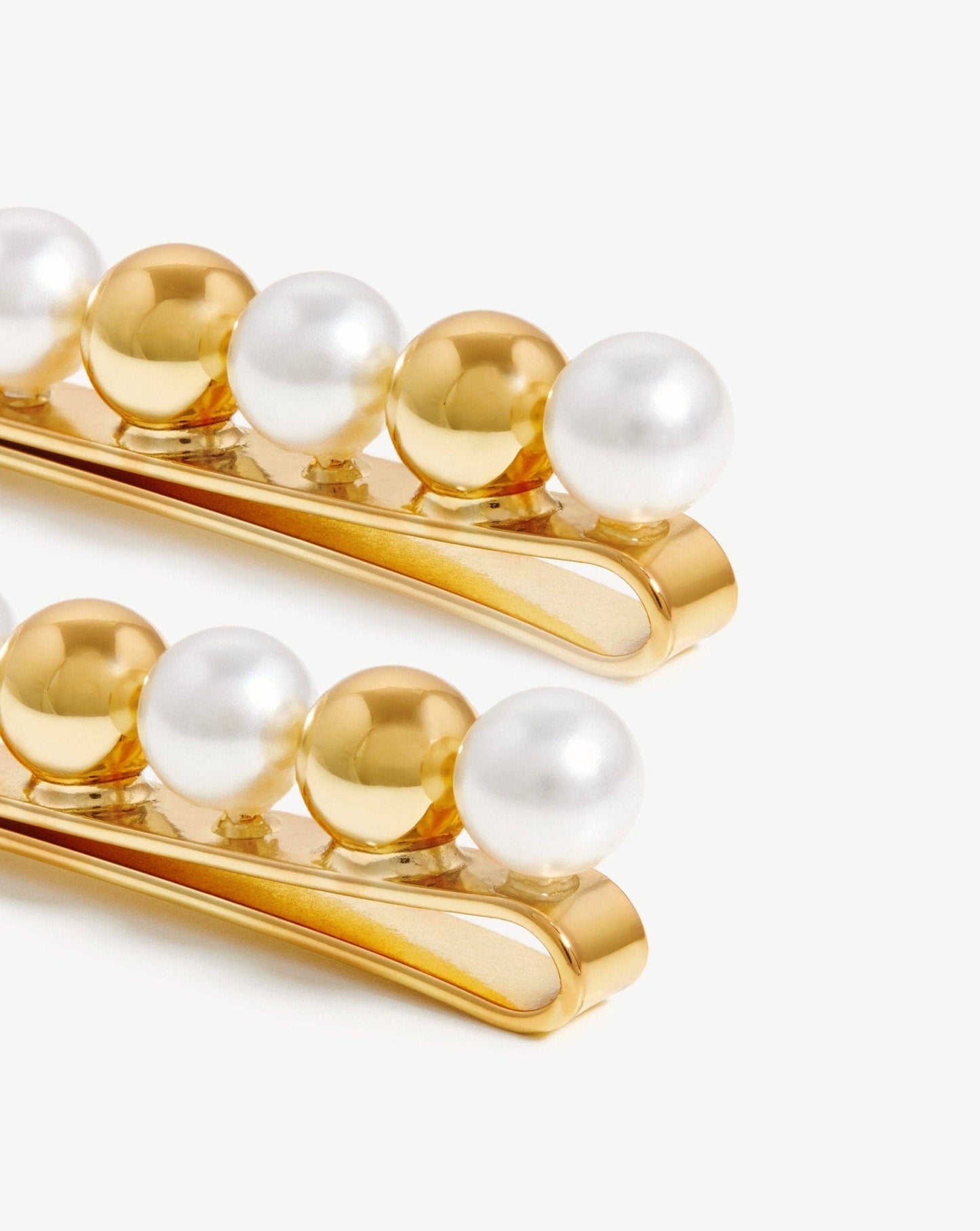 Mini Sphere Beaded Hair Clip | 18ct Gold Plated/Faux Pearl