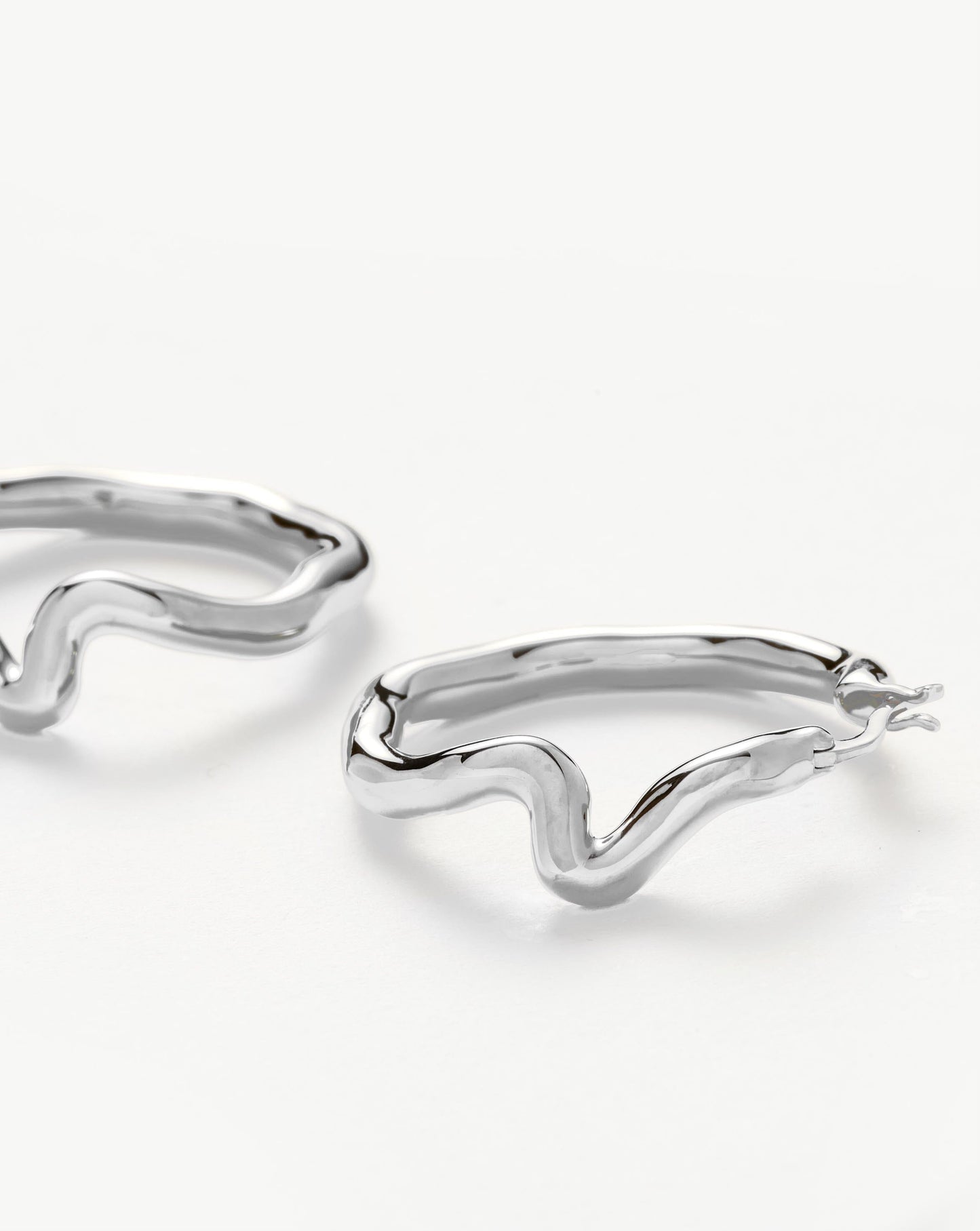 Molten Wave Hoop Earrings