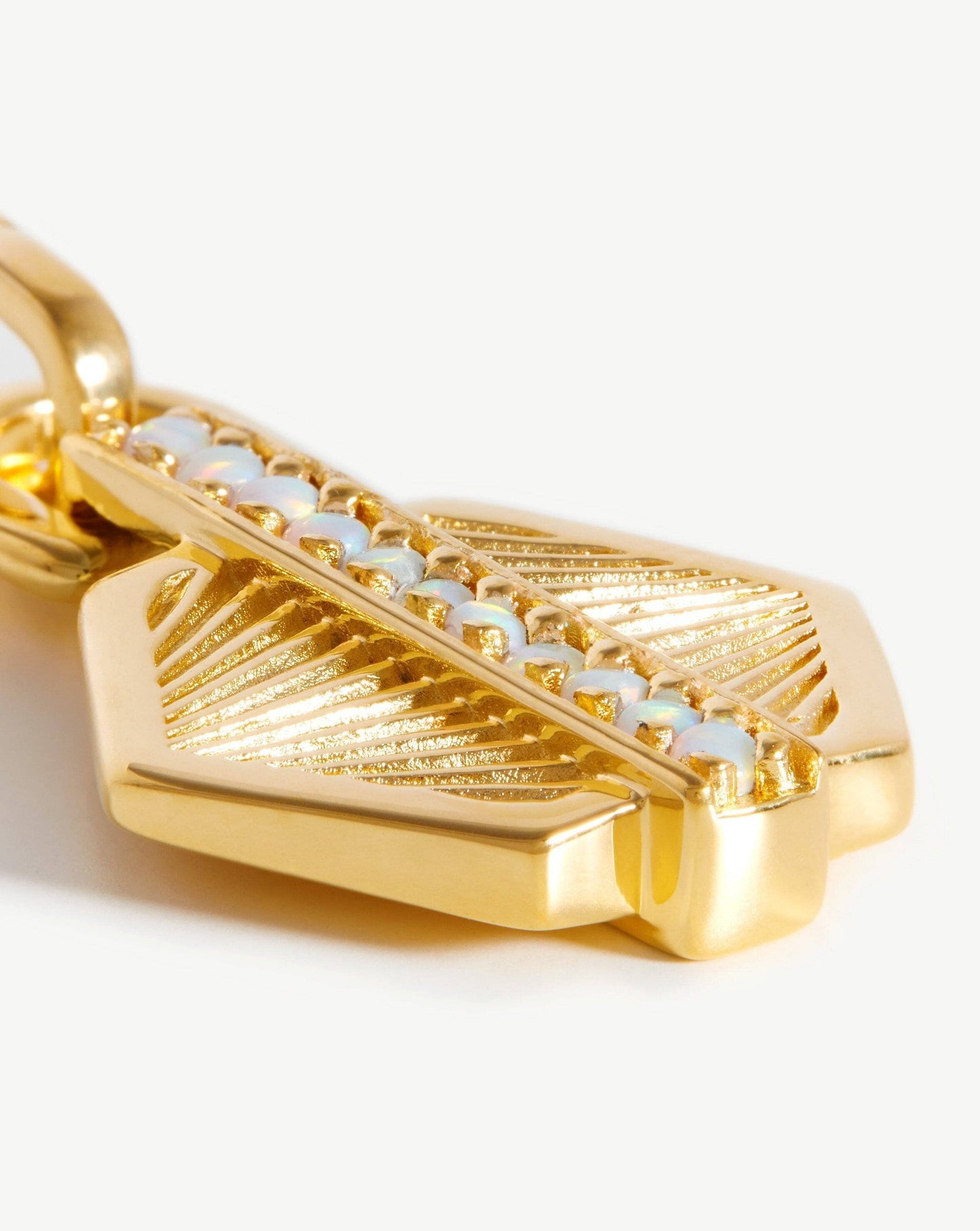 Pave Hex Clip-On Pendant