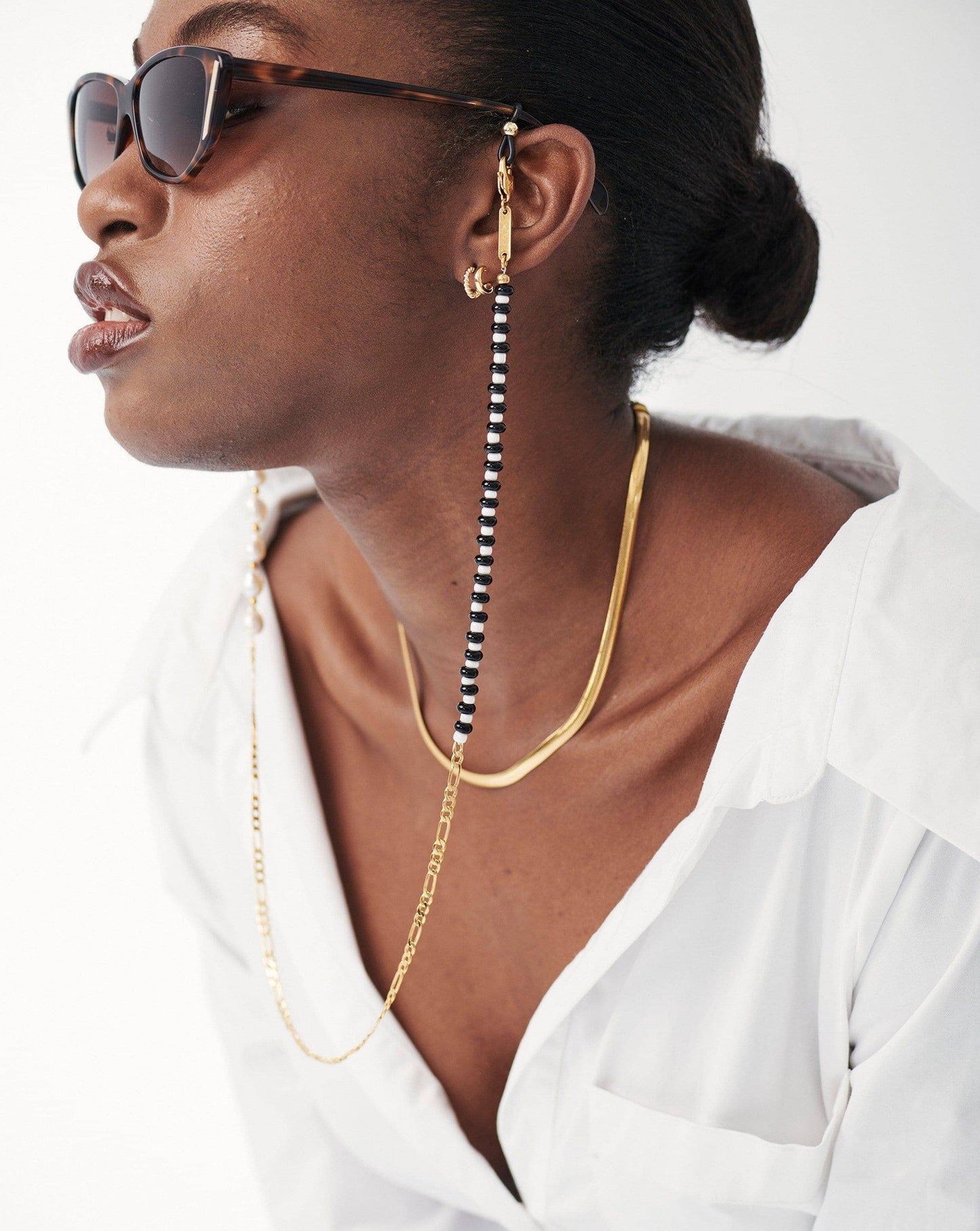 Pearl & Beaded Figaro Eyewear Chain