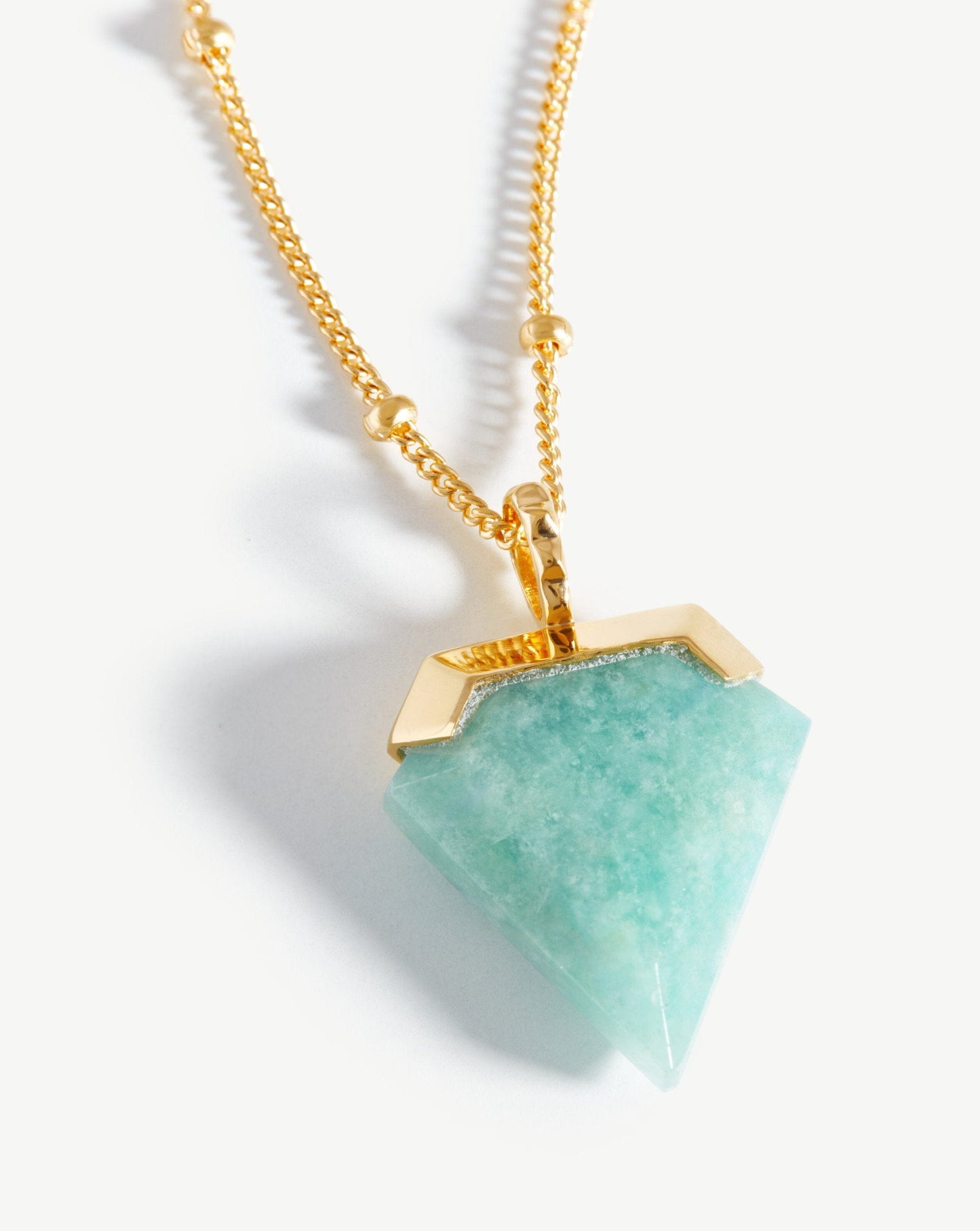 Shield Necklace | 18ct Gold Vermeil/Amazonite