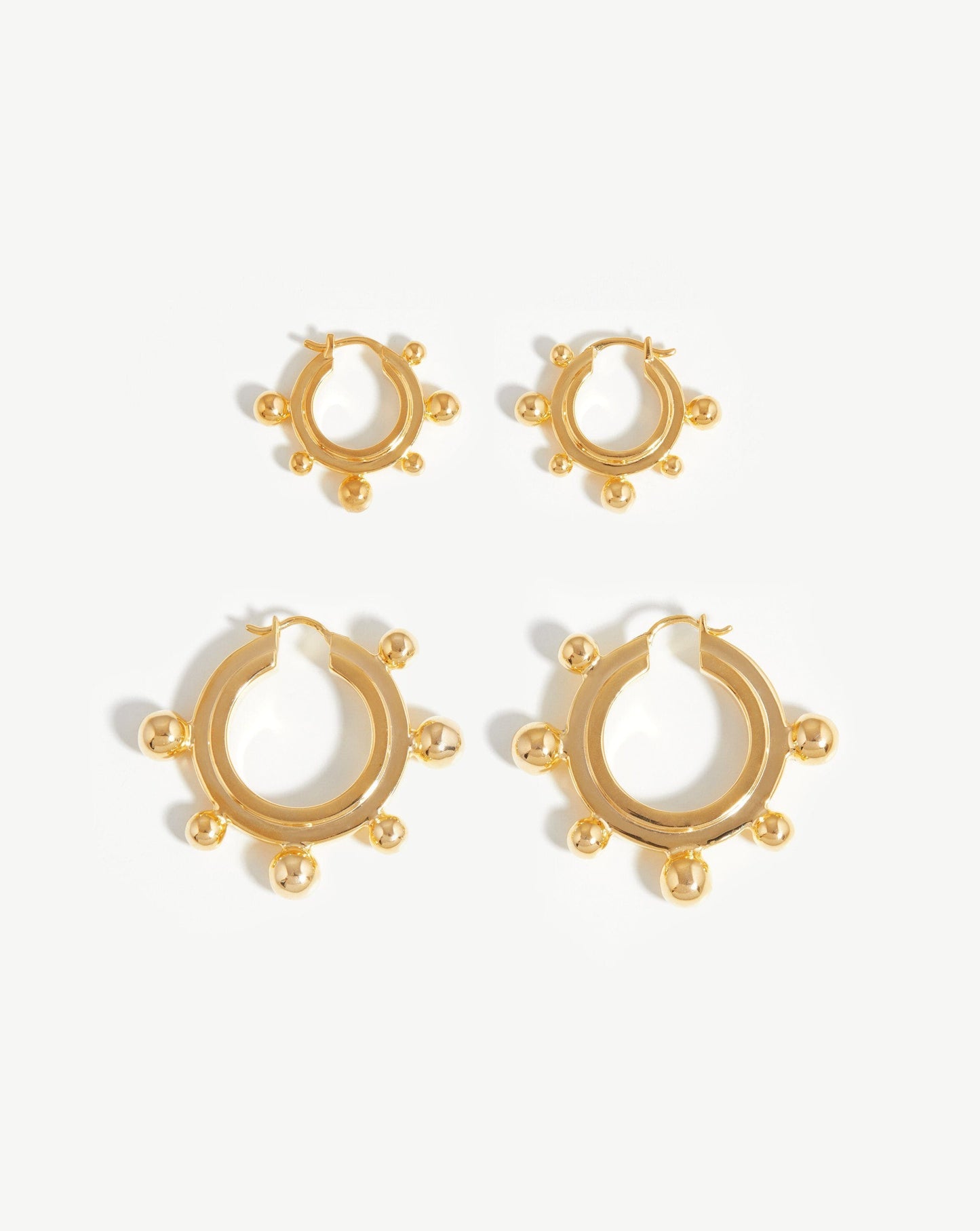 Small Sphere Hoop Earrings