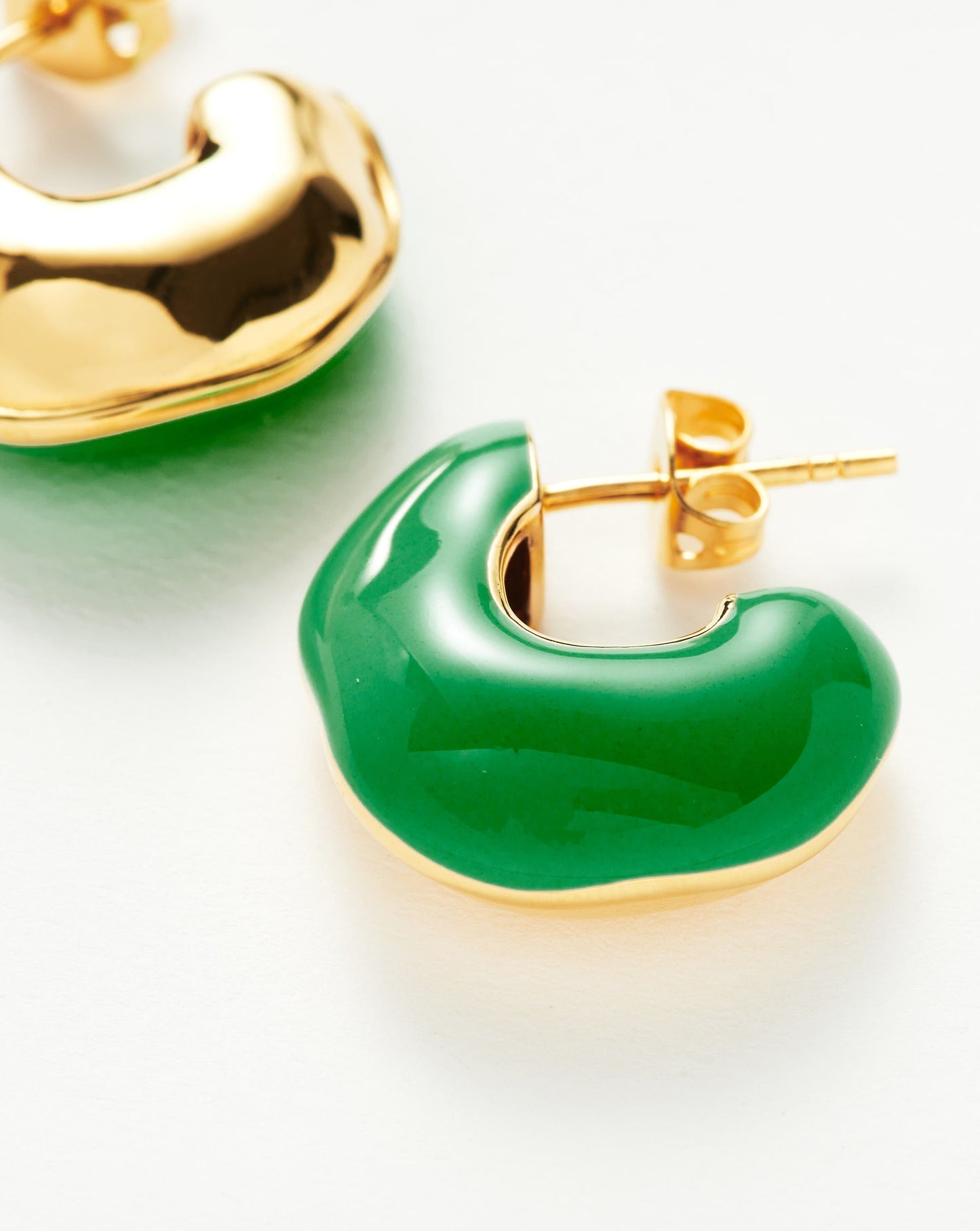 Enamel Chubby Hoop Earrings