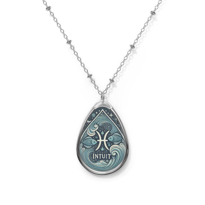 Intuit Pisces Zodiac Necklace in a Dreamy Fish Pendant with Mystic Design
