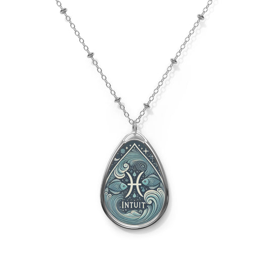 Intuit Pisces Zodiac Necklace in a Dreamy Fish Pendant with Mystic Design