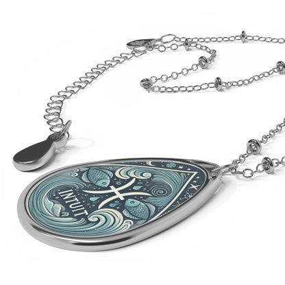 Intuit Pisces Zodiac Necklace in a Dreamy Fish Pendant with Mystic Design