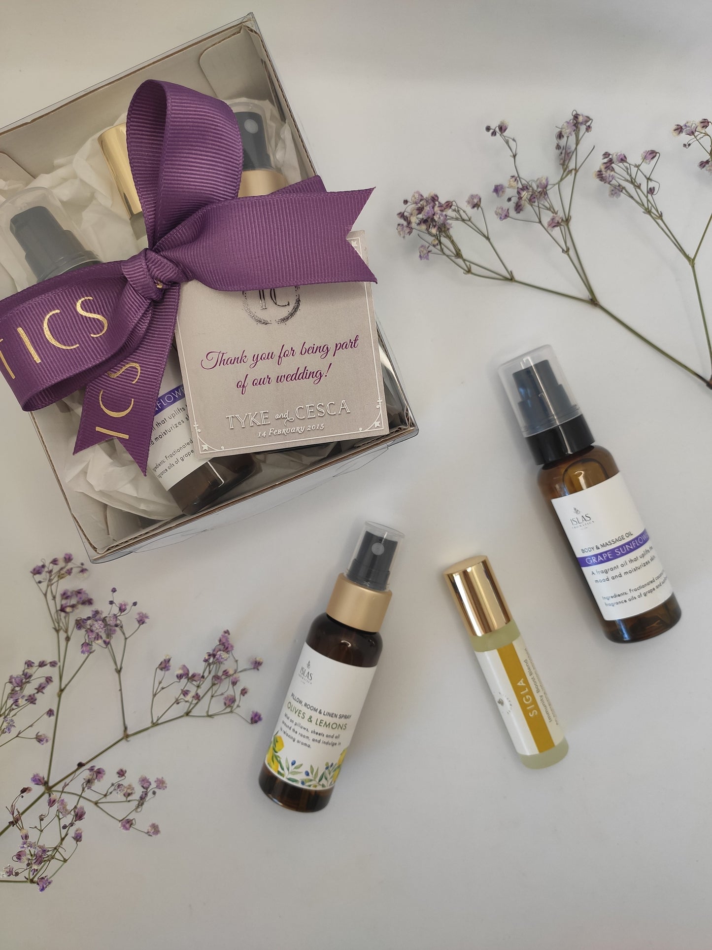 Gift Set 1 (50ml Room Spray, 50ml Massage Oil + 10ml Synergy Roller)