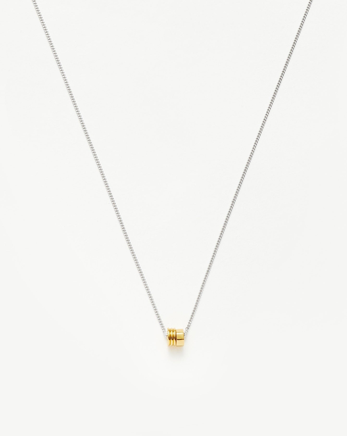 Abacus Beaded Floating Charm Necklace | 18ct Recycled Gold Vermeil and Rhodium on Sterling Silver