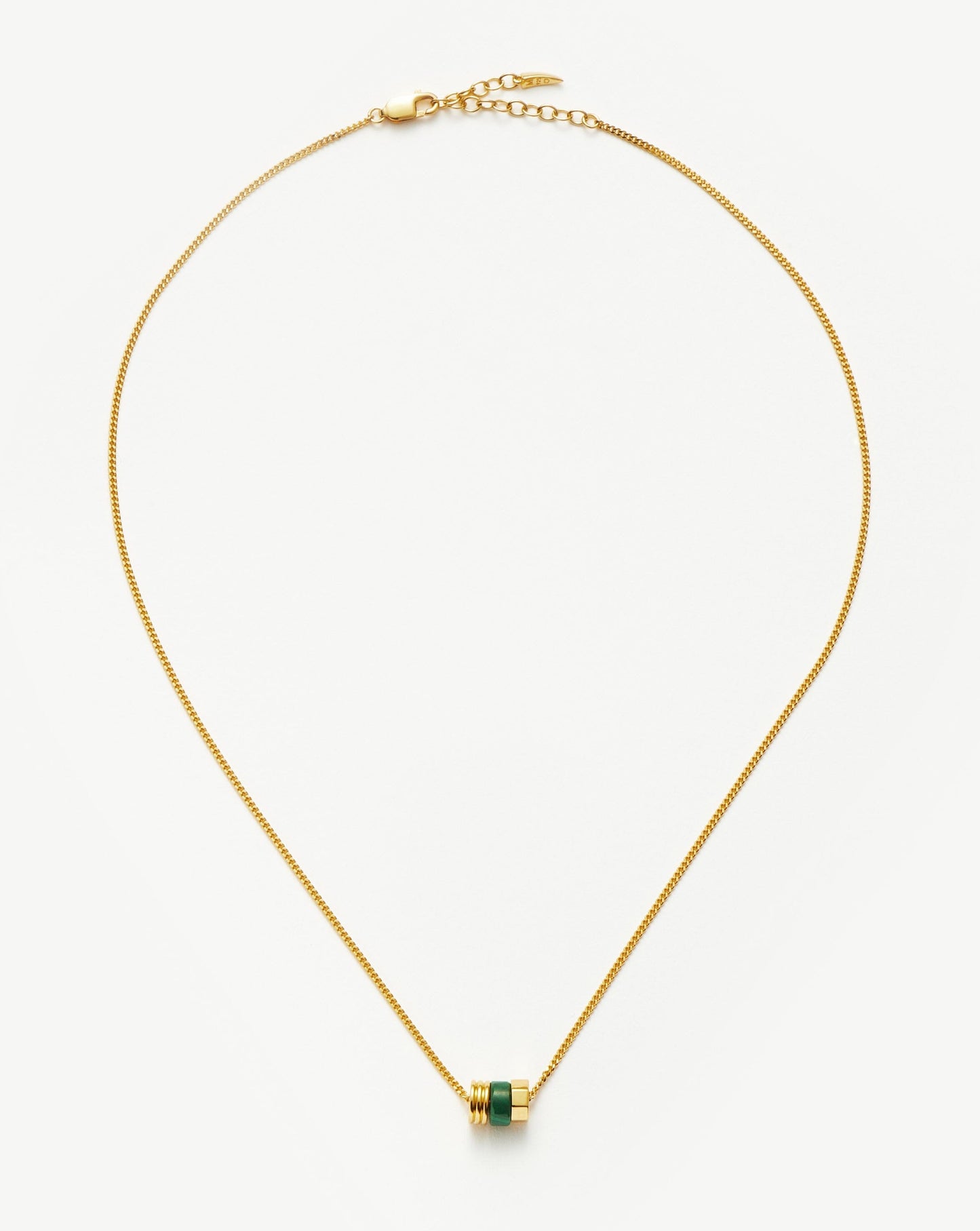 Abacus Beaded Floating Charm Necklace | 18ct Recycled Gold Vermeil on Recycled Sterling Silver