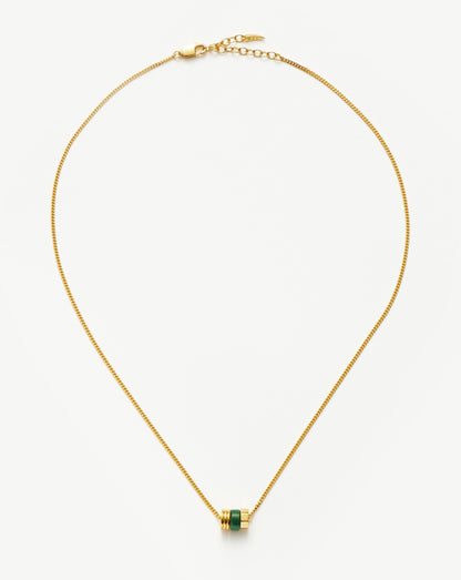 Abacus Beaded Floating Charm Necklace | 18ct Recycled Gold Vermeil on Recycled Sterling Silver