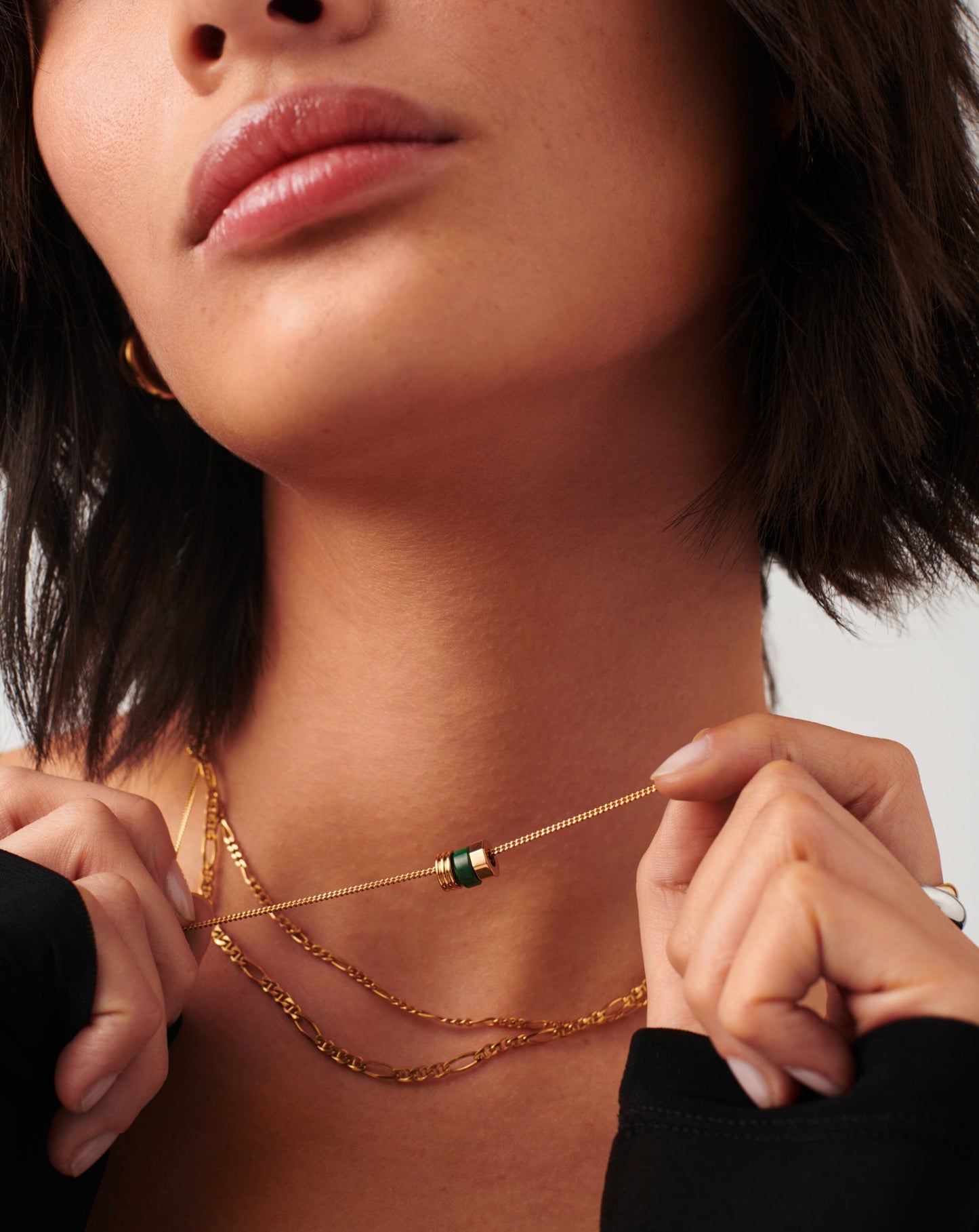 Abacus Beaded Floating Charm Necklace | 18ct Recycled Gold Vermeil on Recycled Sterling Silver