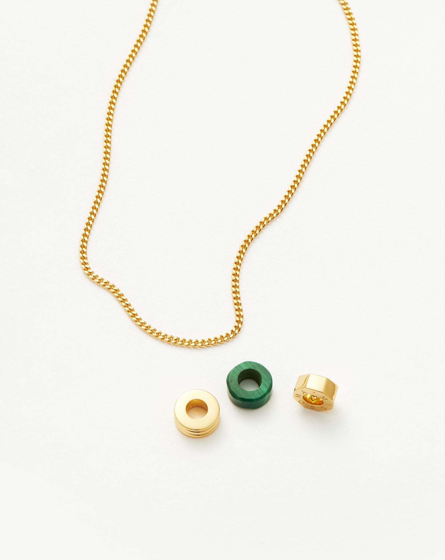 Abacus Beaded Floating Charm Necklace | 18ct Recycled Gold Vermeil on Recycled Sterling Silver