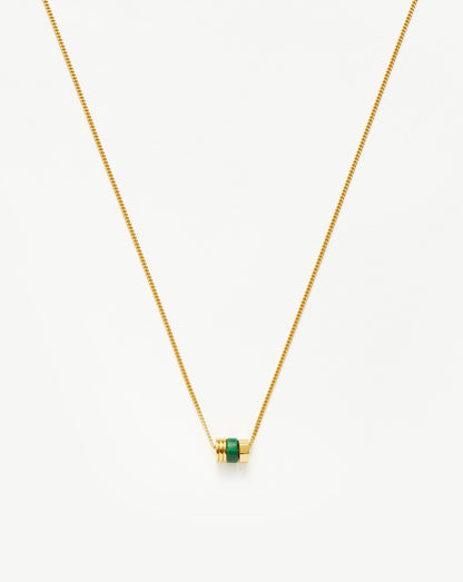 Abacus Beaded Floating Charm Necklace | 18ct Recycled Gold Vermeil on Recycled Sterling Silver