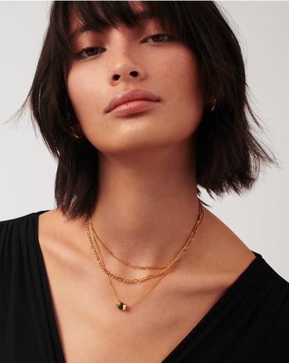 Abacus Beaded Floating Charm Necklace | 18ct Recycled Gold Vermeil on Recycled Sterling Silver
