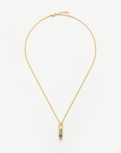 Abacus Beaded Spinning Pendant Necklace | 18ct Recycled Gold Vermeil on Recycled Sterling Silver