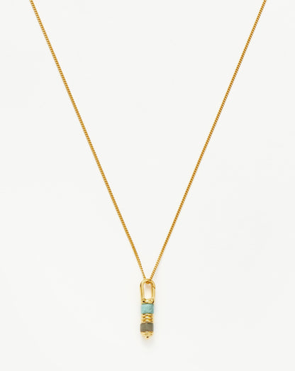 Abacus Beaded Spinning Pendant Necklace | 18ct Recycled Gold Vermeil on Recycled Sterling Silver
