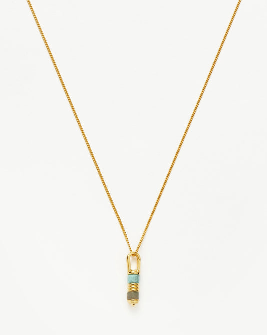 Abacus Beaded Spinning Pendant Necklace | 18ct Recycled Gold Vermeil on Recycled Sterling Silver