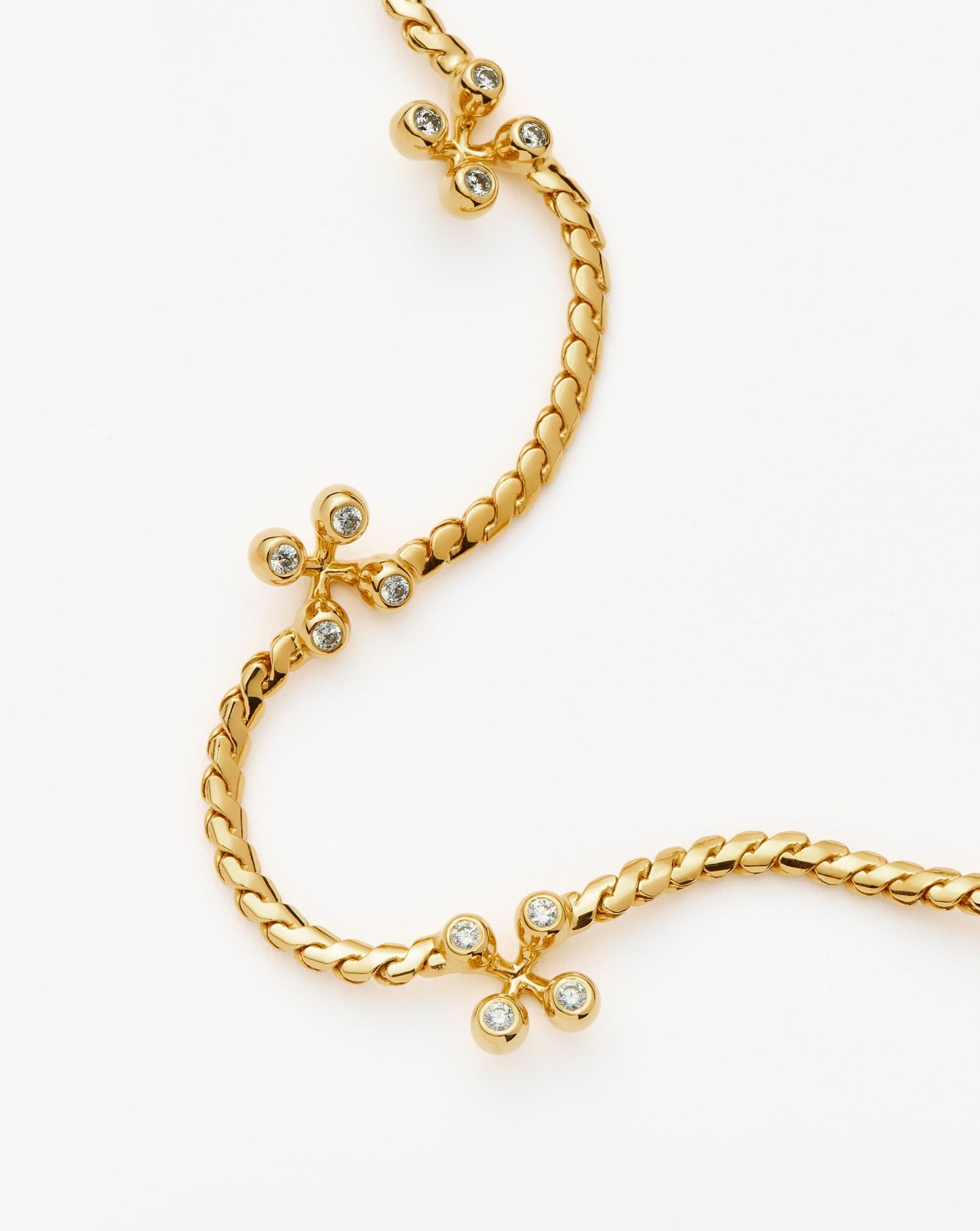 Atom Charm Necklace | 18ct Gold Plated Cubic Zirconia