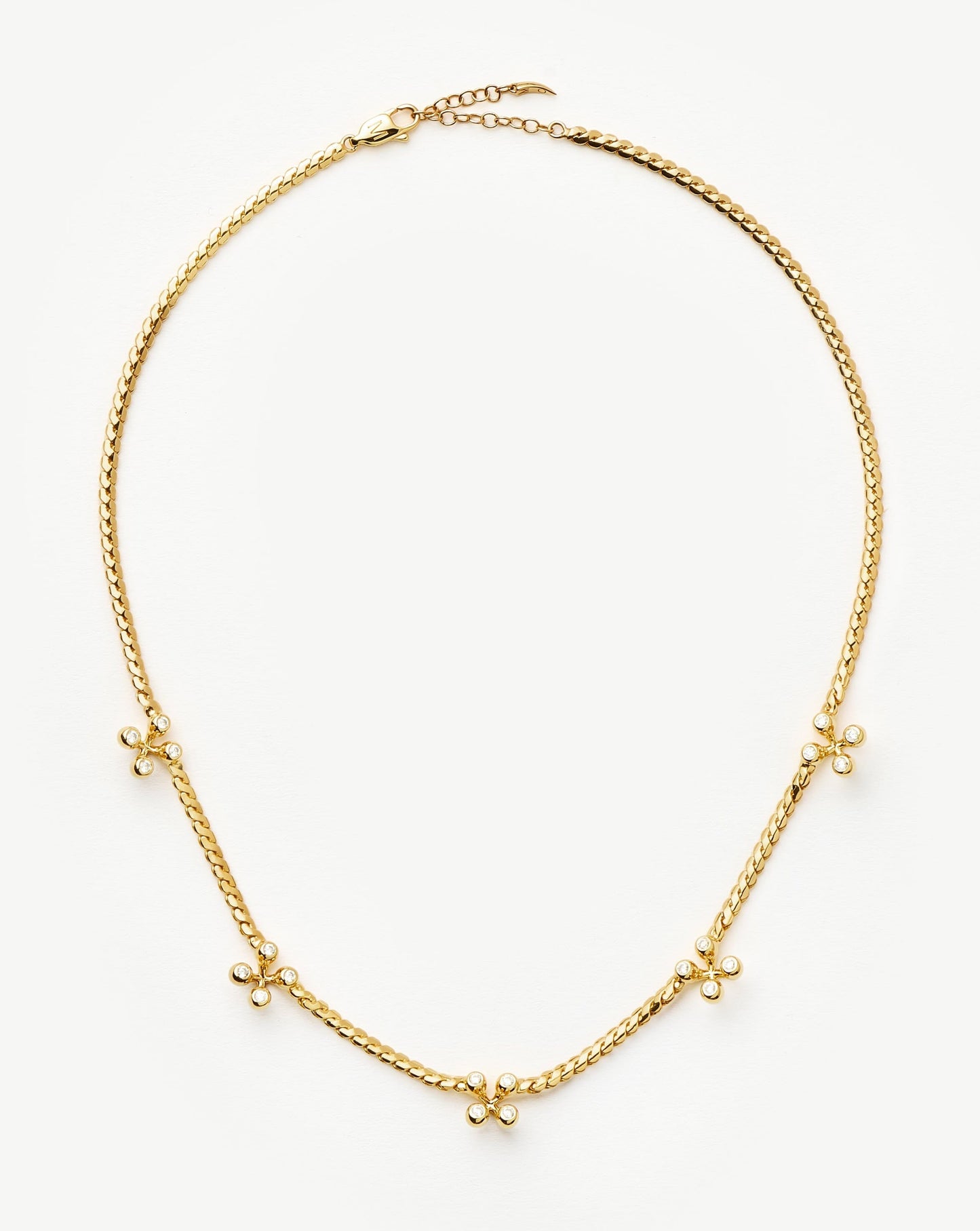 Atom Charm Necklace | 18ct Gold Plated Cubic Zirconia