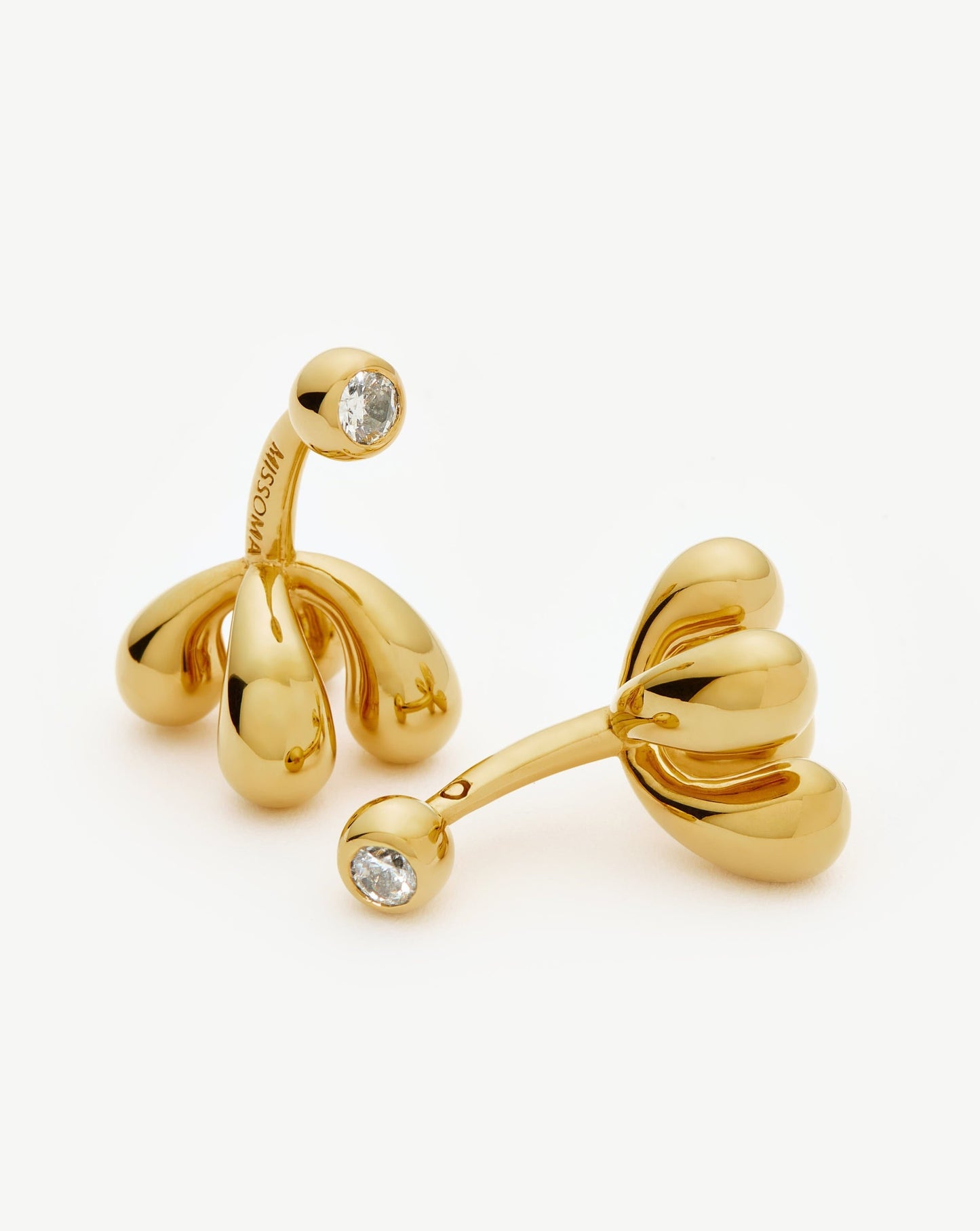 Atom Cufflinks | 18ct Gold Plated Cubic Zirconia