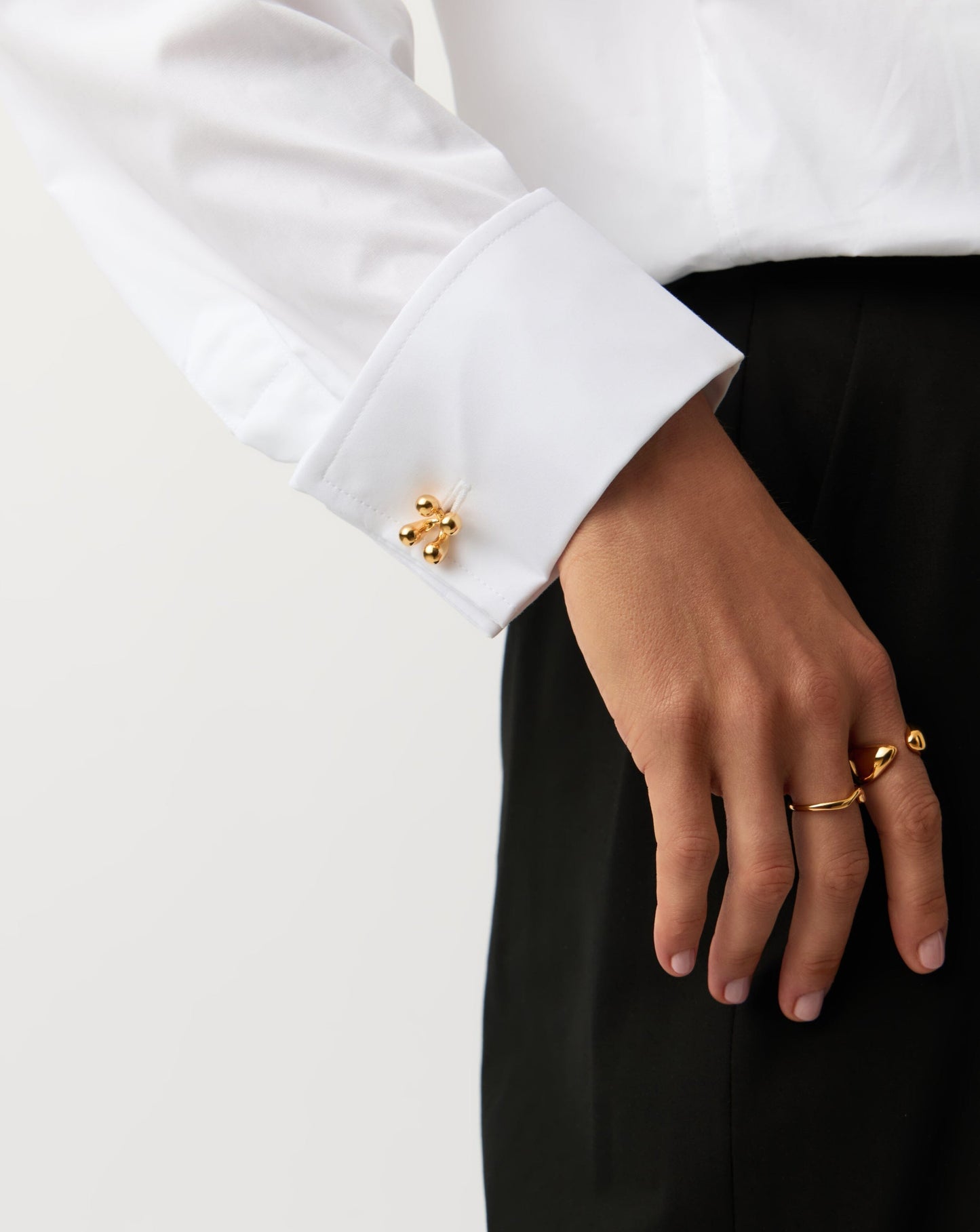 Atom Cufflinks | 18ct Gold Plated Cubic Zirconia
