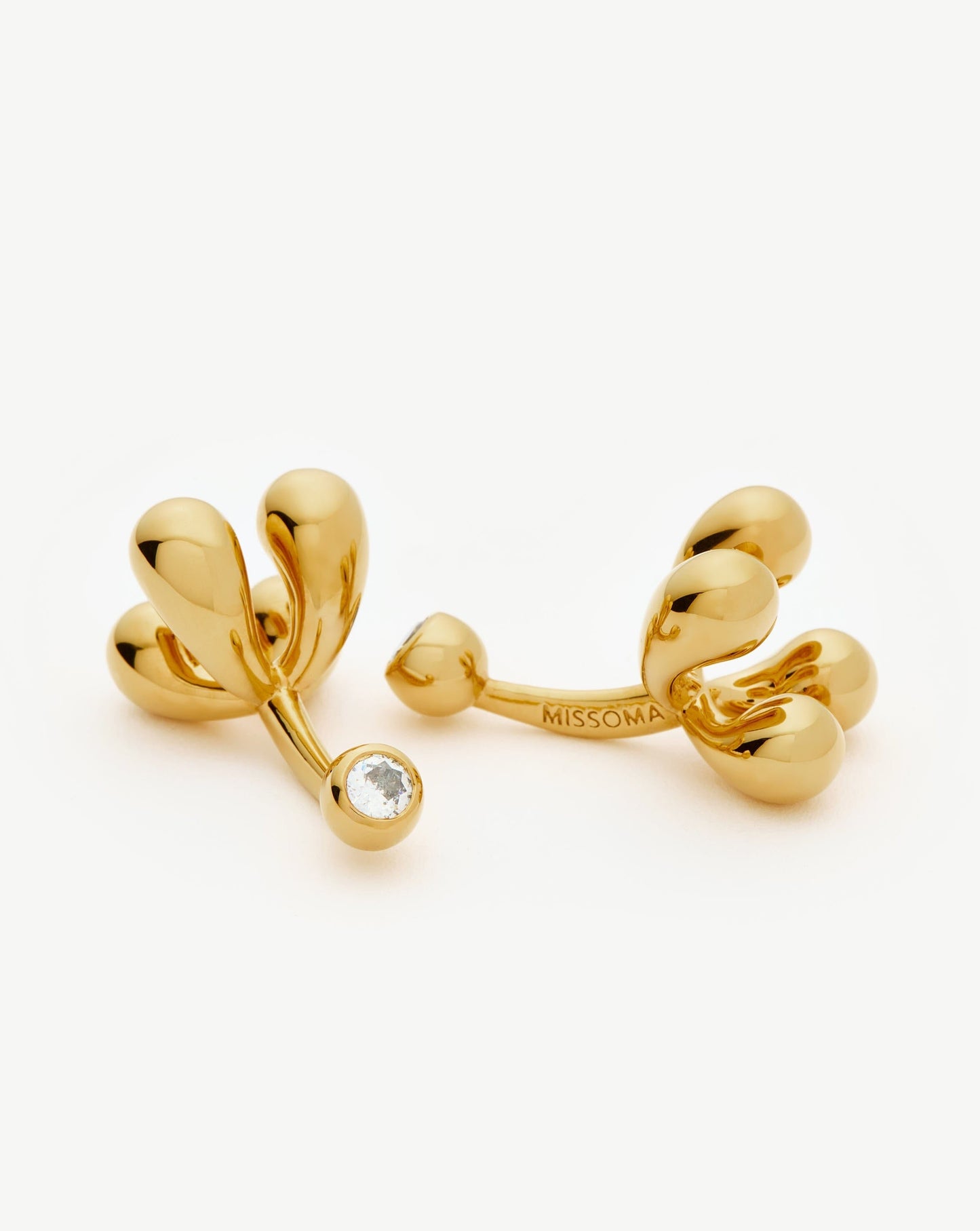 Atom Cufflinks | 18ct Gold Plated Cubic Zirconia