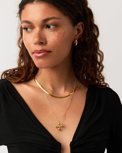 Atom Large Pendant Necklace | 18ct Gold Plated